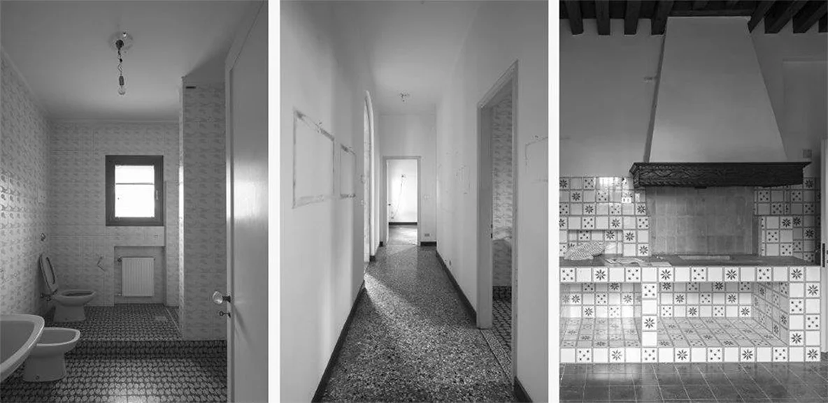  Casa PE, Venezia  L’appartamento occupa il piano nobile di un elegante palazzo settecentesco affacciato su uno dei campi più suggestivi di Venezia. Negli anni Settanta l’edificio è stato oggetto di una ristrutturazione radicale che ne ha modificato 