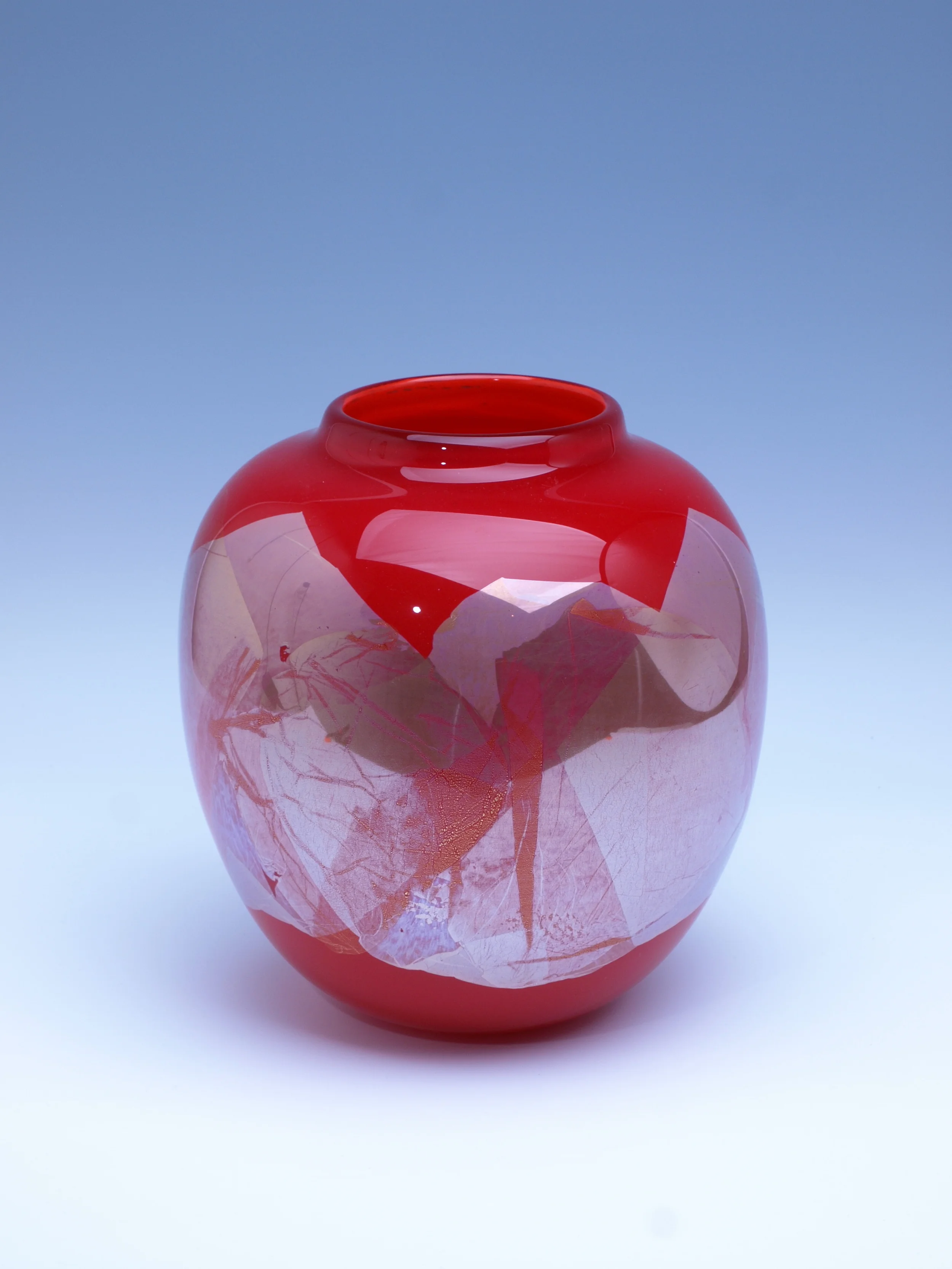 Opalino Red Gold Leaf Vessel (2014)
