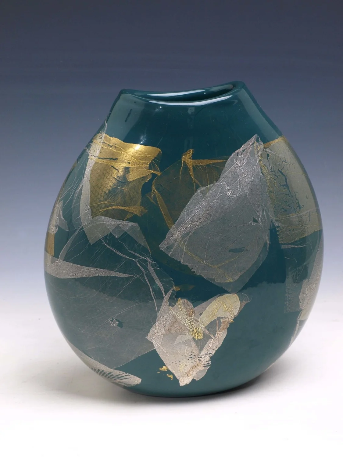 Opalino Green Gold Leaf Vessel (2001)