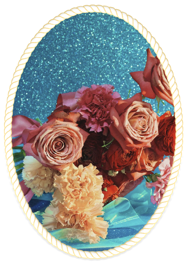 Bloom Boy Elvis inspired floral print with glitter