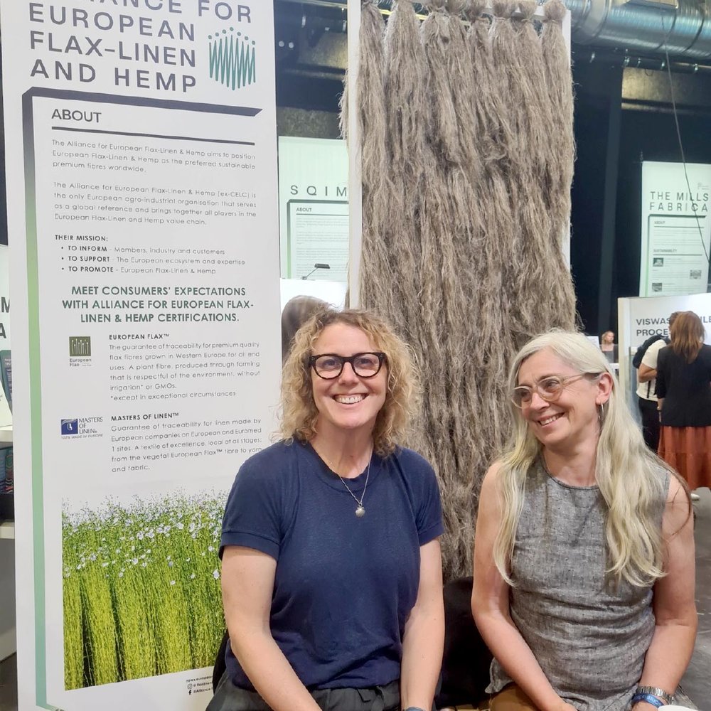Gill Gledhill &amp; Sabine of Alliance for European Flax-Linen and Hemp