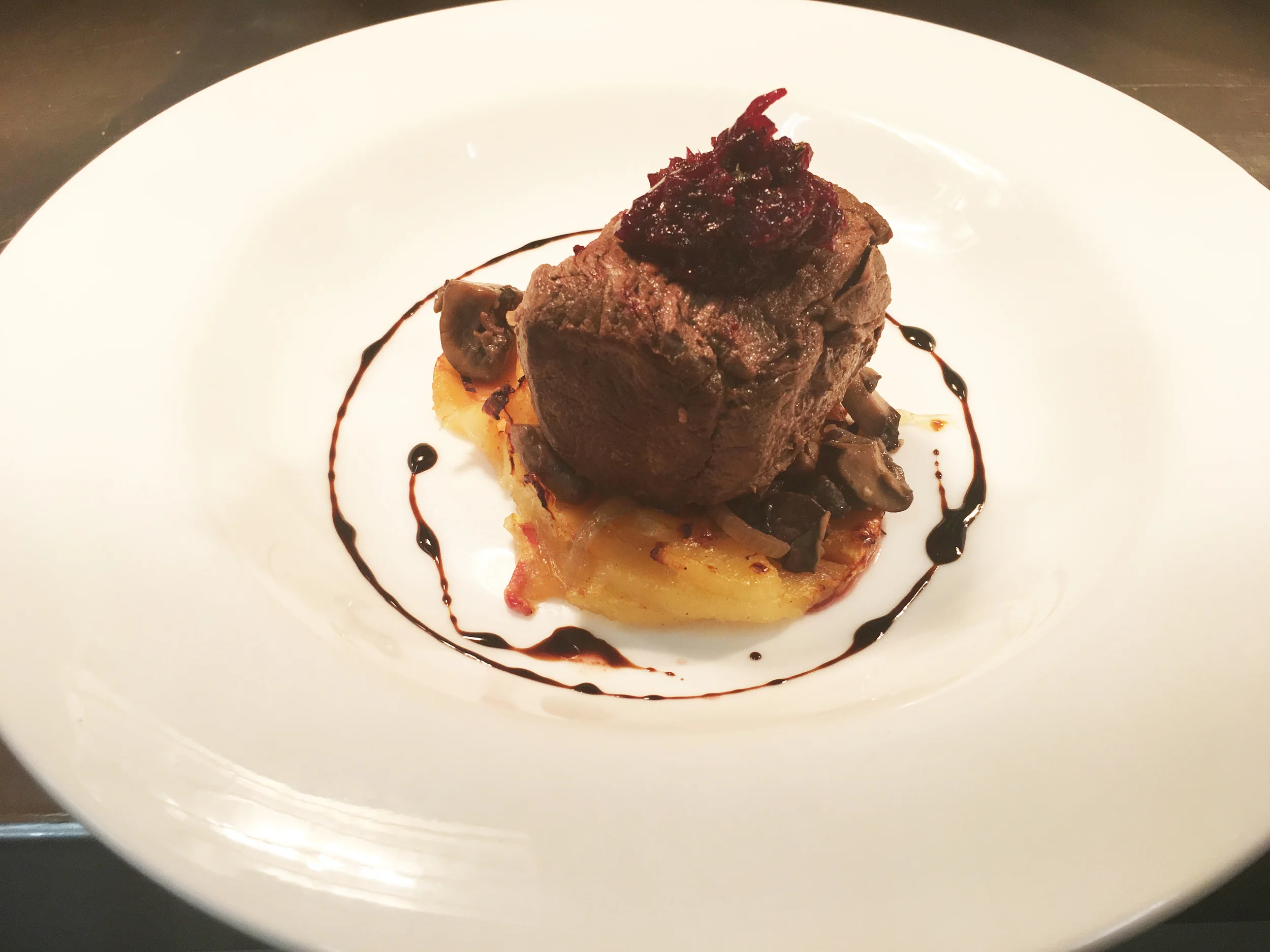 OBeef fillet with potato bacon gratin, slow cooked mushrooms, beetroot & horseradish relish1.jpg