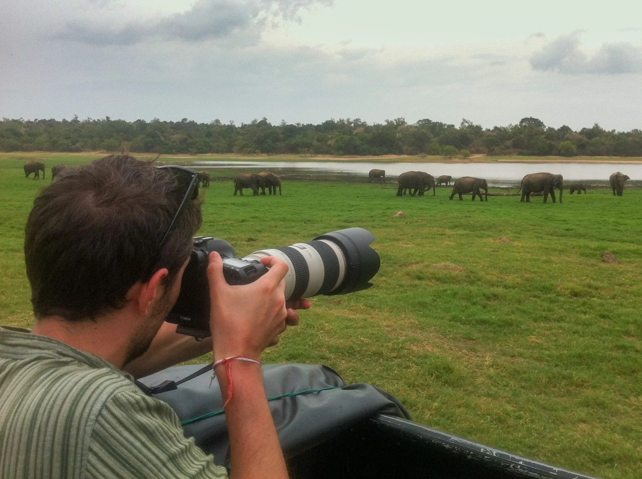 My wife, Jenifer, takes a snapshot of me with her iPhone 4!