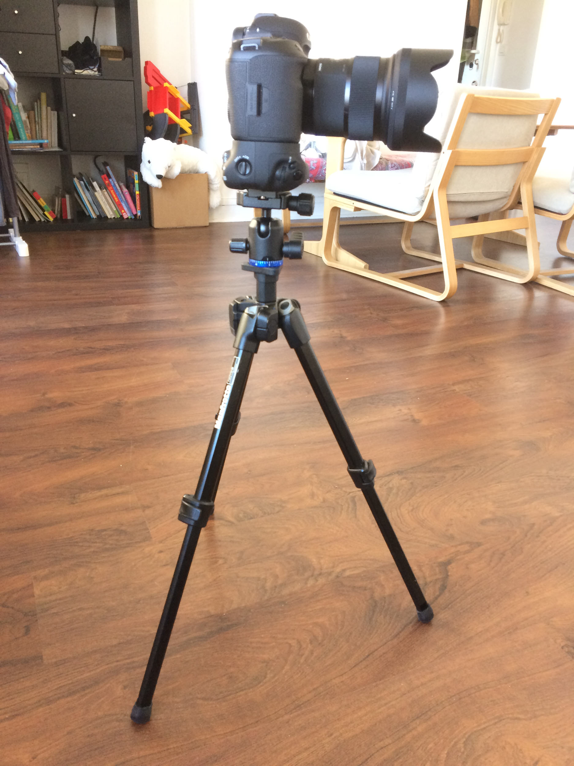 The tripod at it's maximum height of 59cm