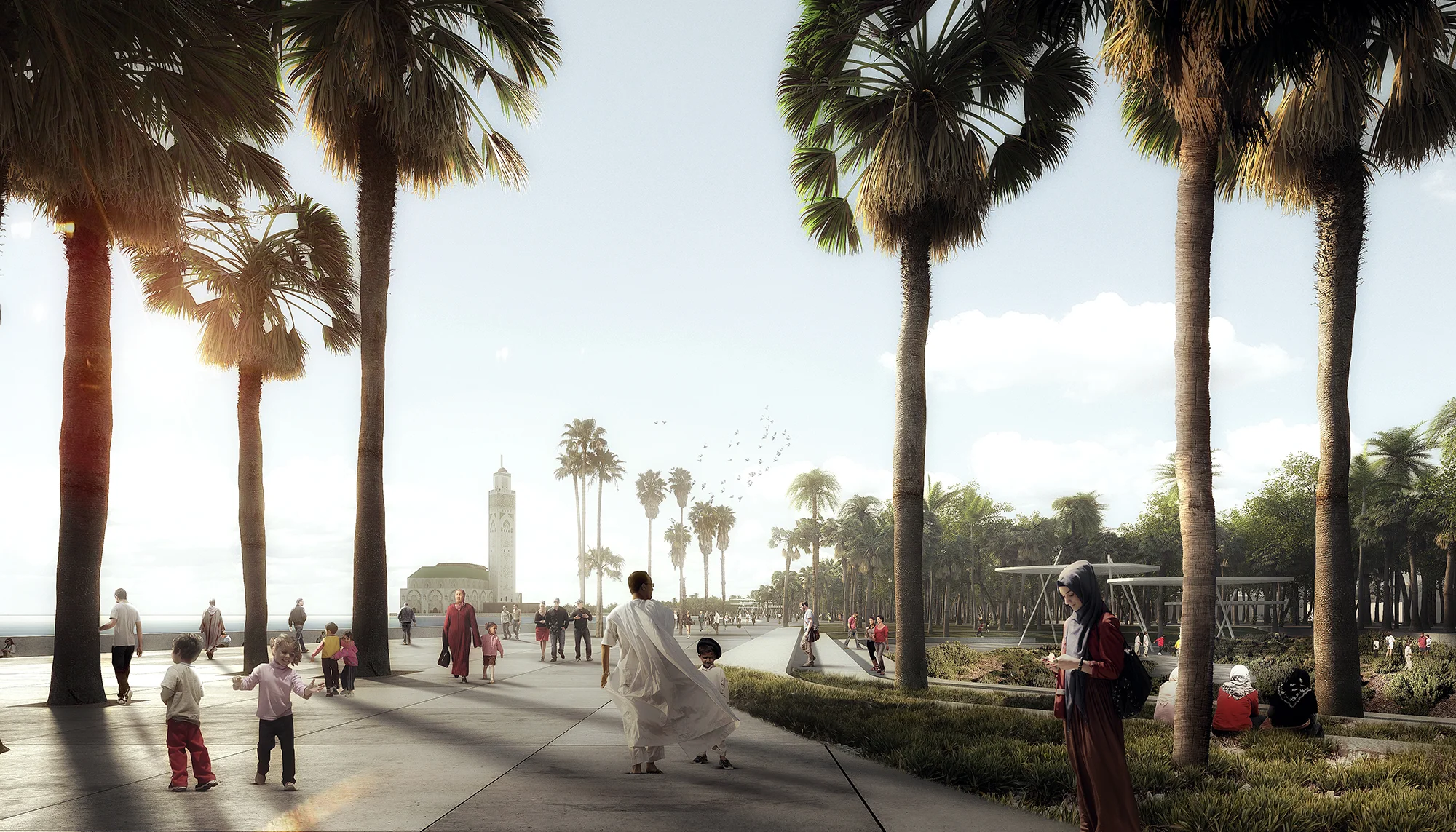 Michel Desvigne - Corniche de Casablanca - Image done at LUXIGON
