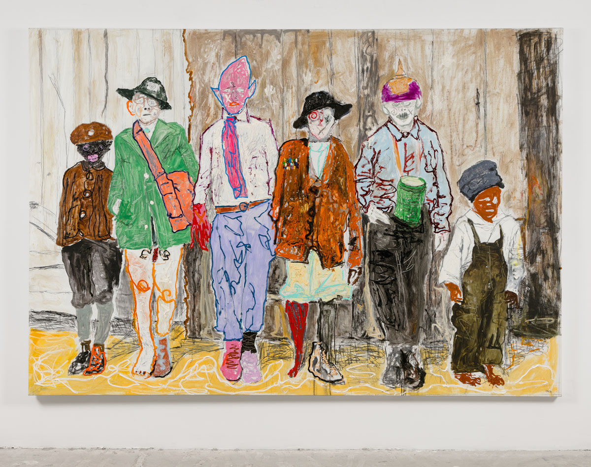 Farley Aguilar Boys in Line , 2016 Oil on linen 75.5 x 109.5 inches