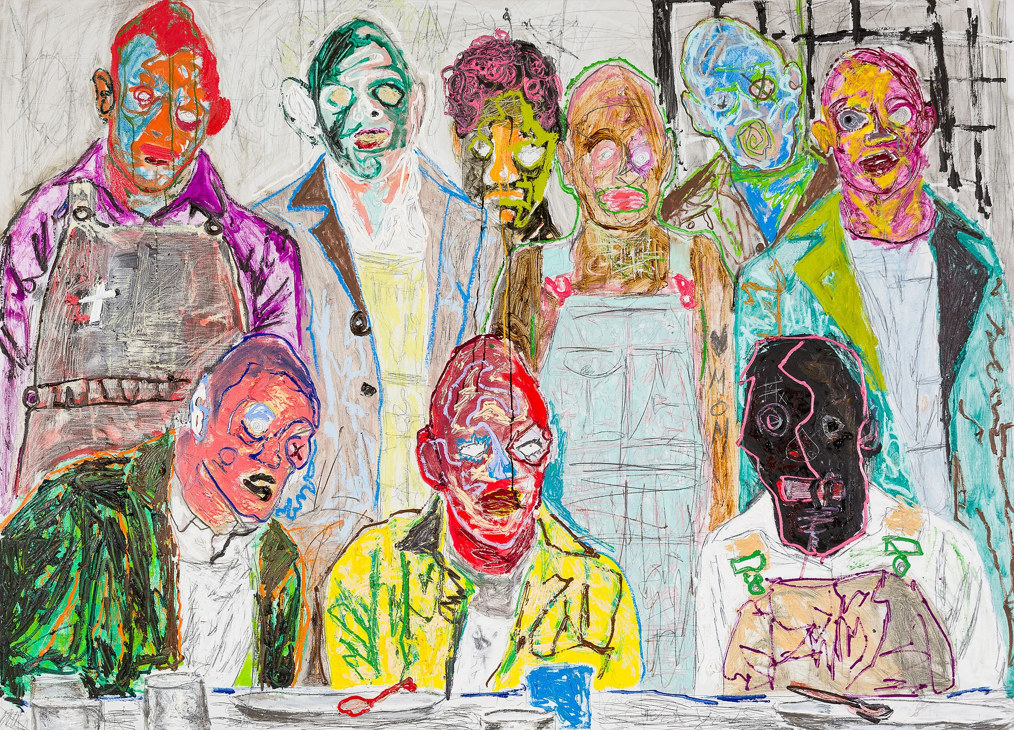 Farley Aguilar The Meal , 2017 Oil on canvas 57 x 80 inches