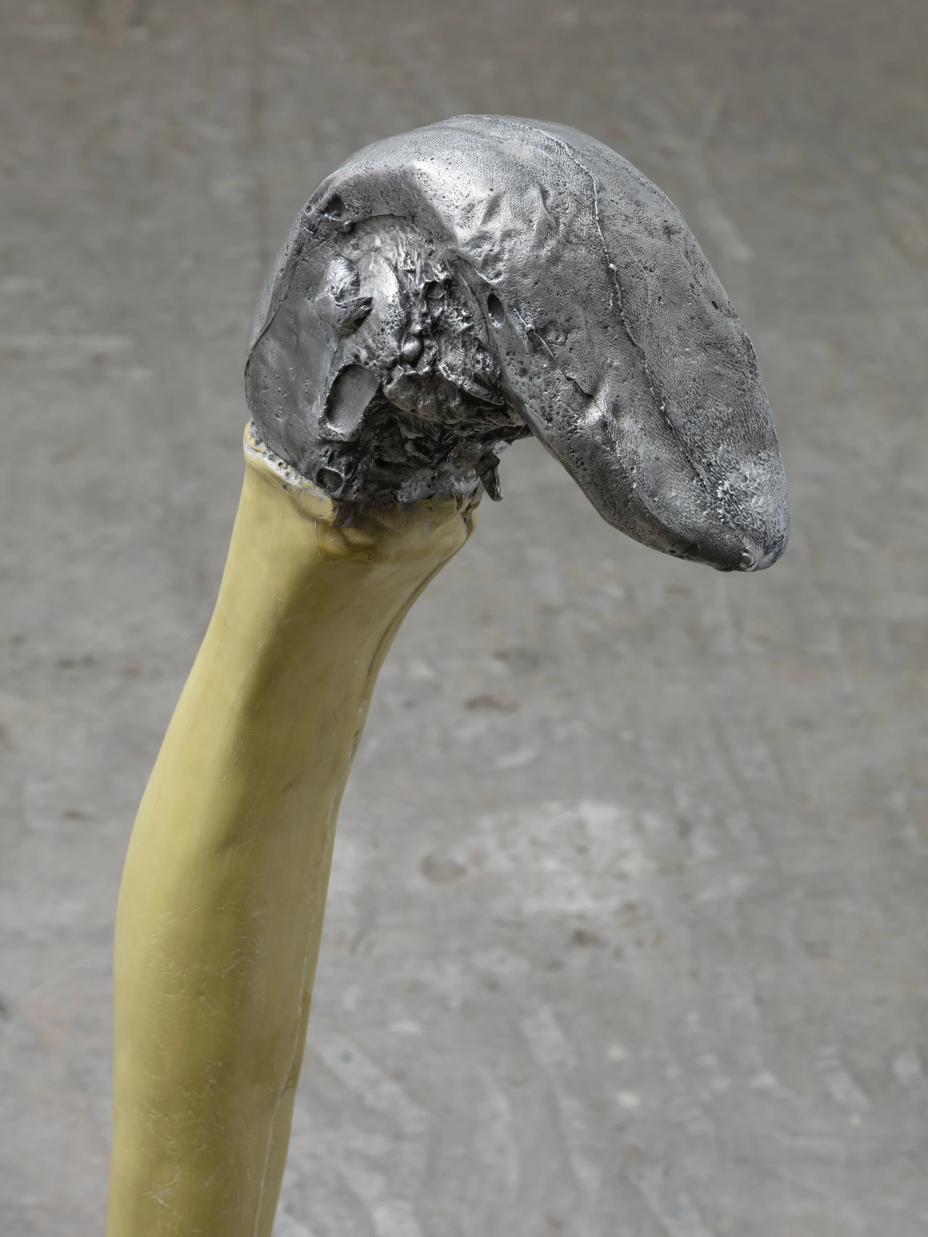 Jala Wahid Sighing Low , 2018 Pewter, jesmonite 41.5 x 9 x 9 inches