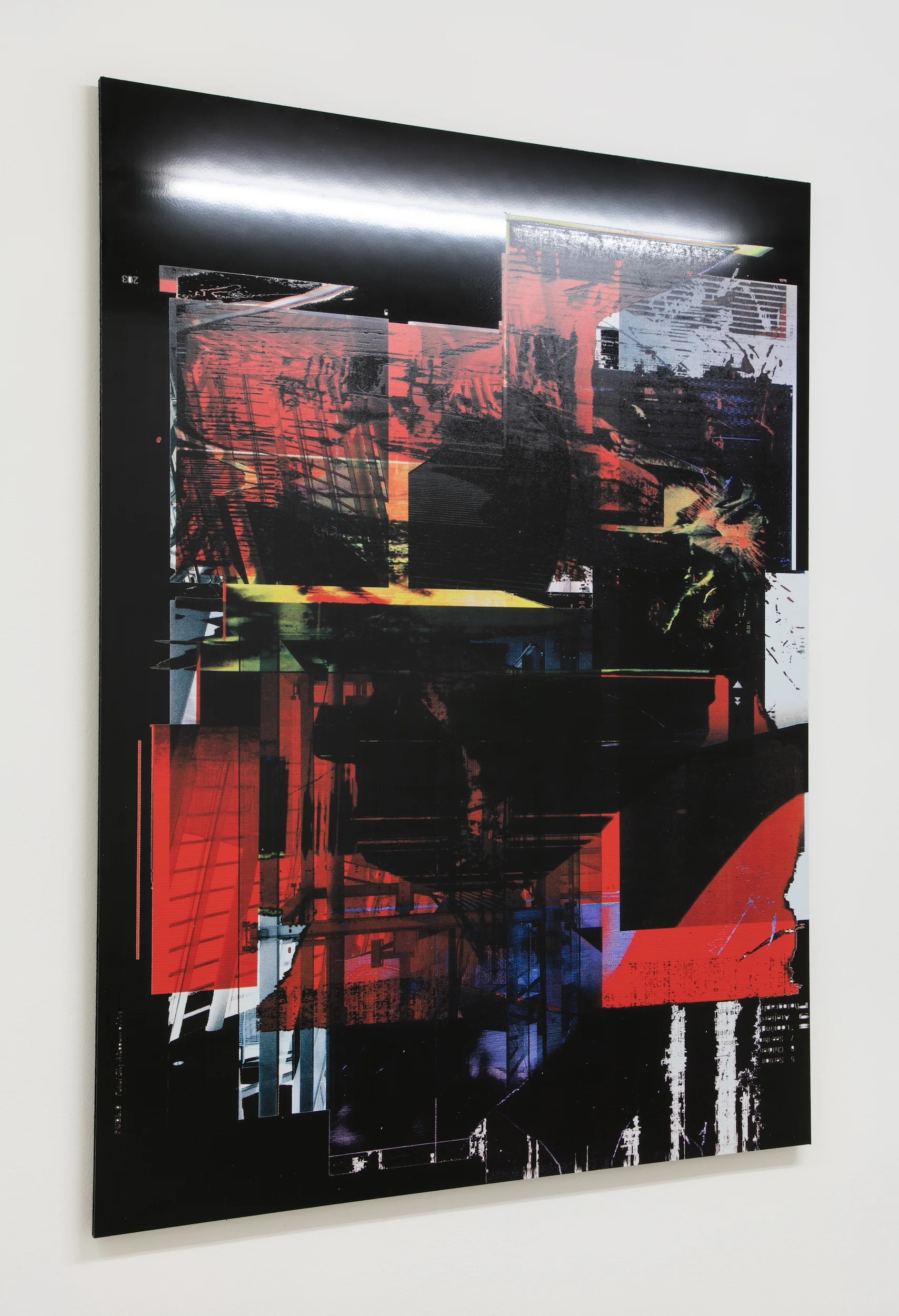 Chris Dorland Untitled (Sun Stalker) , 2018 UV ink on Alumacore 46 x 34 inches