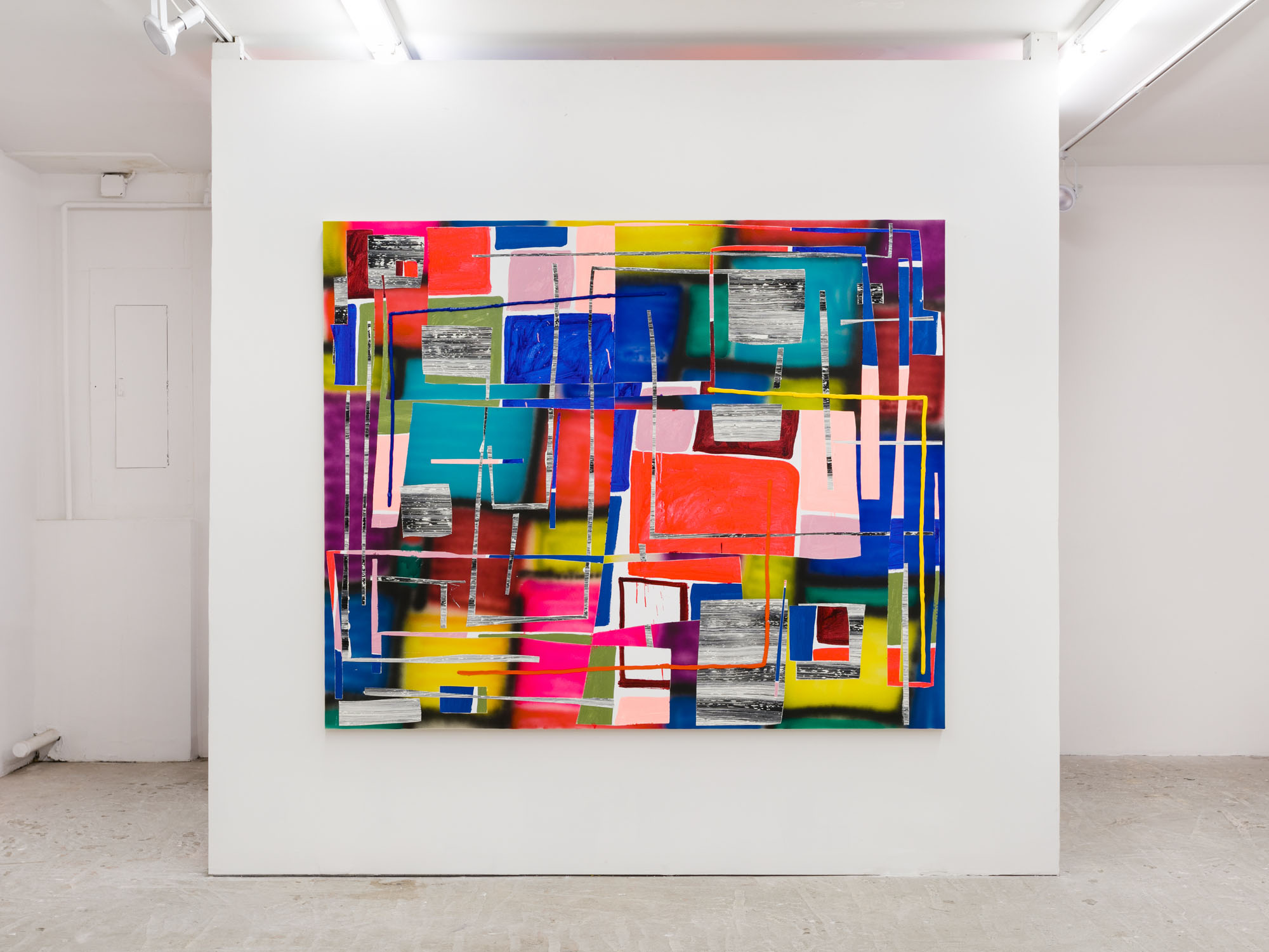 Trudy Benson Side By Side , 2018 Oil and acrylic on canvas 68 x 83 inches