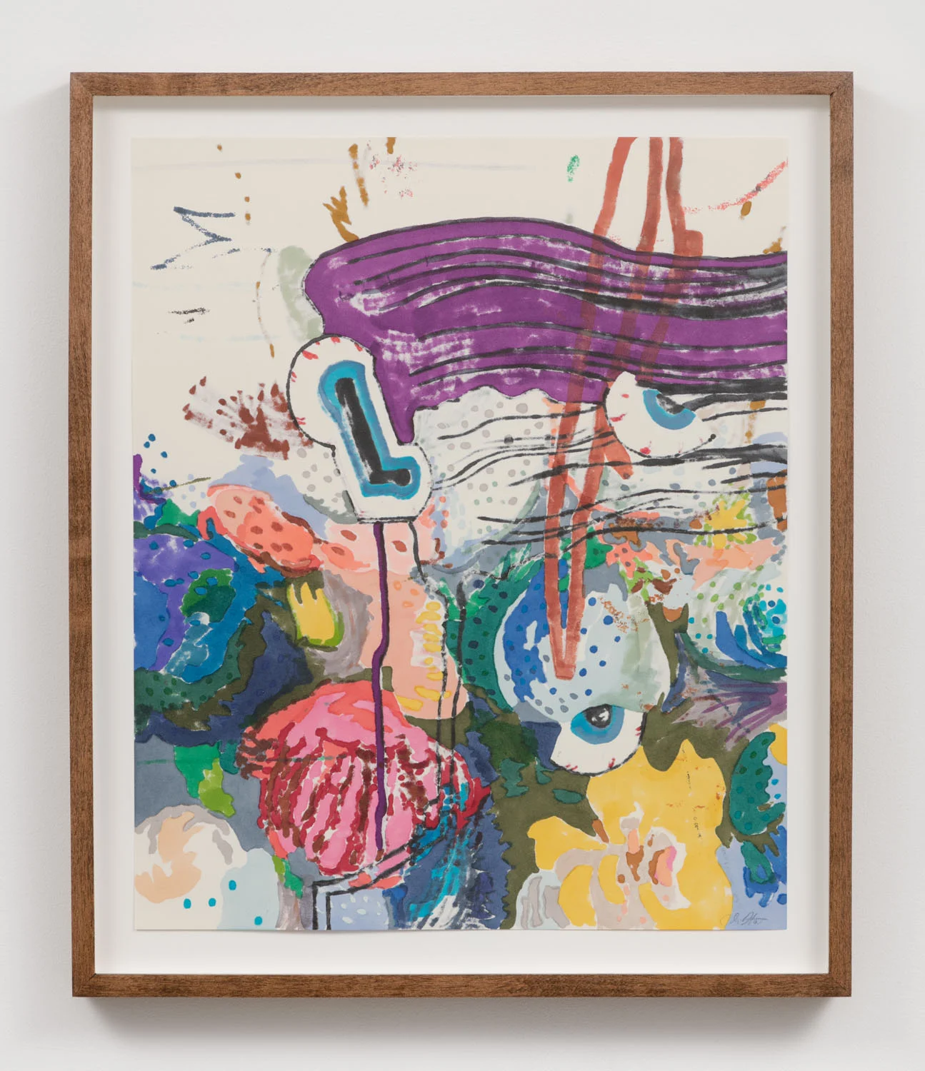 Chris Hood Untitled (Refraction Drawing 11) , 2018 Ink and markers on Canson classic cream 17 x 14 inches (framed)