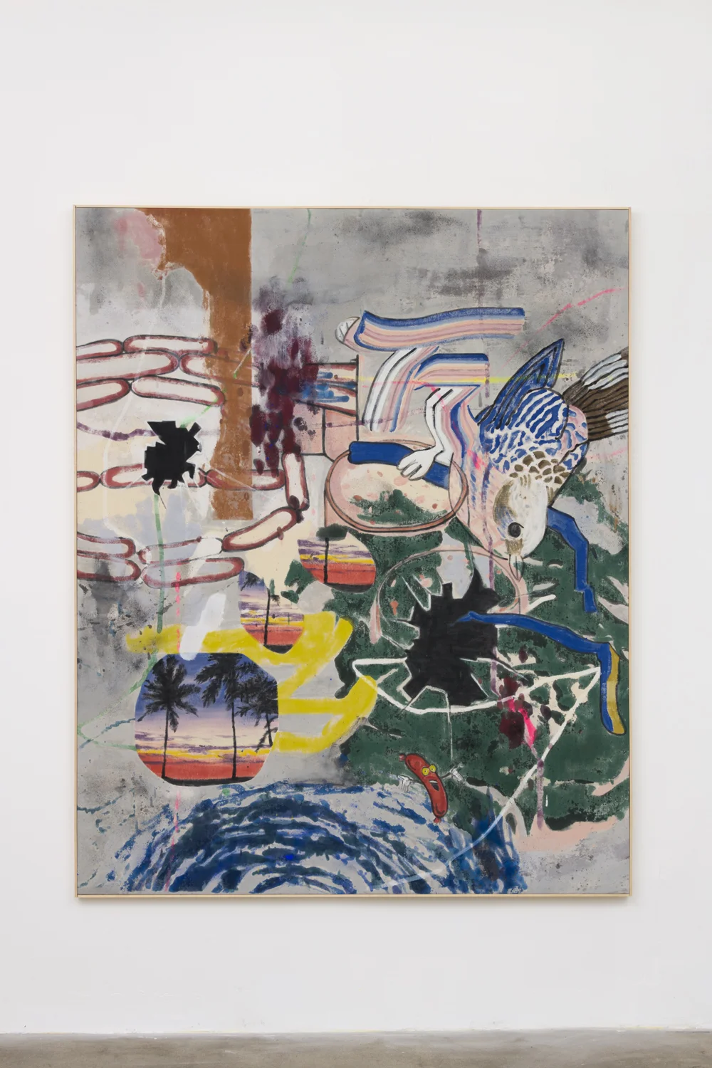 Chris Hood Against The Spinning Sky , 2018 Alkyd on canvas in artists frame 72 x 58 inches