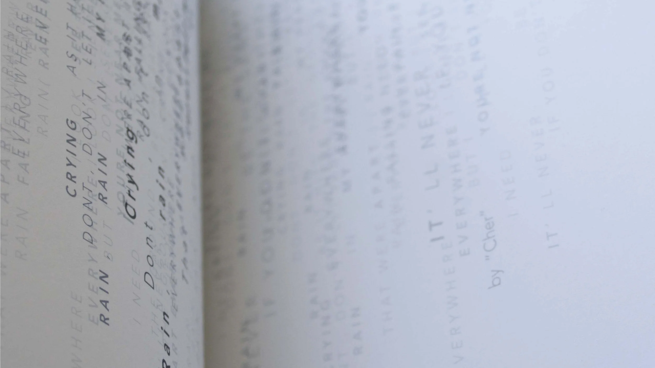 typographic detail of rain,&nbsp;byJudy Hart