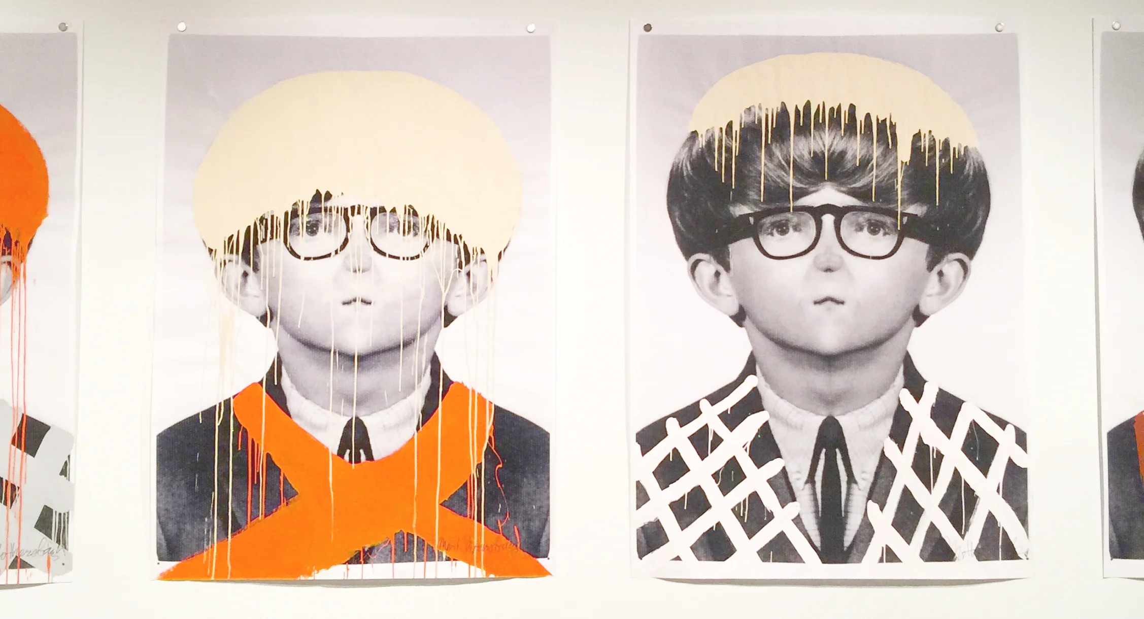 work from the Myoptic exhibit, by Mark Mothersbaugh. photo by me. man—the man knows how to play.