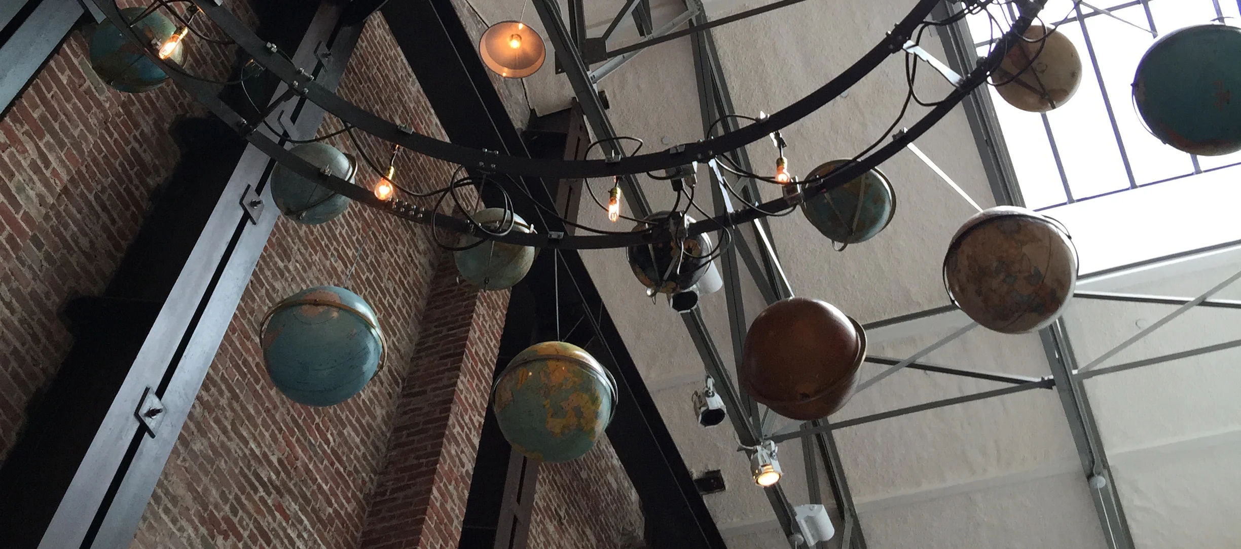 Planetary models within the atrium space of the Contemporary Jewish Museum, San Francisco