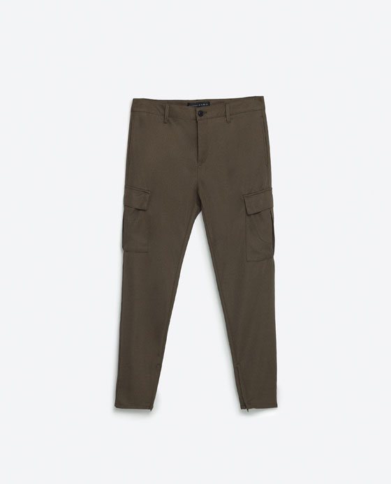 zara man cargo trousers