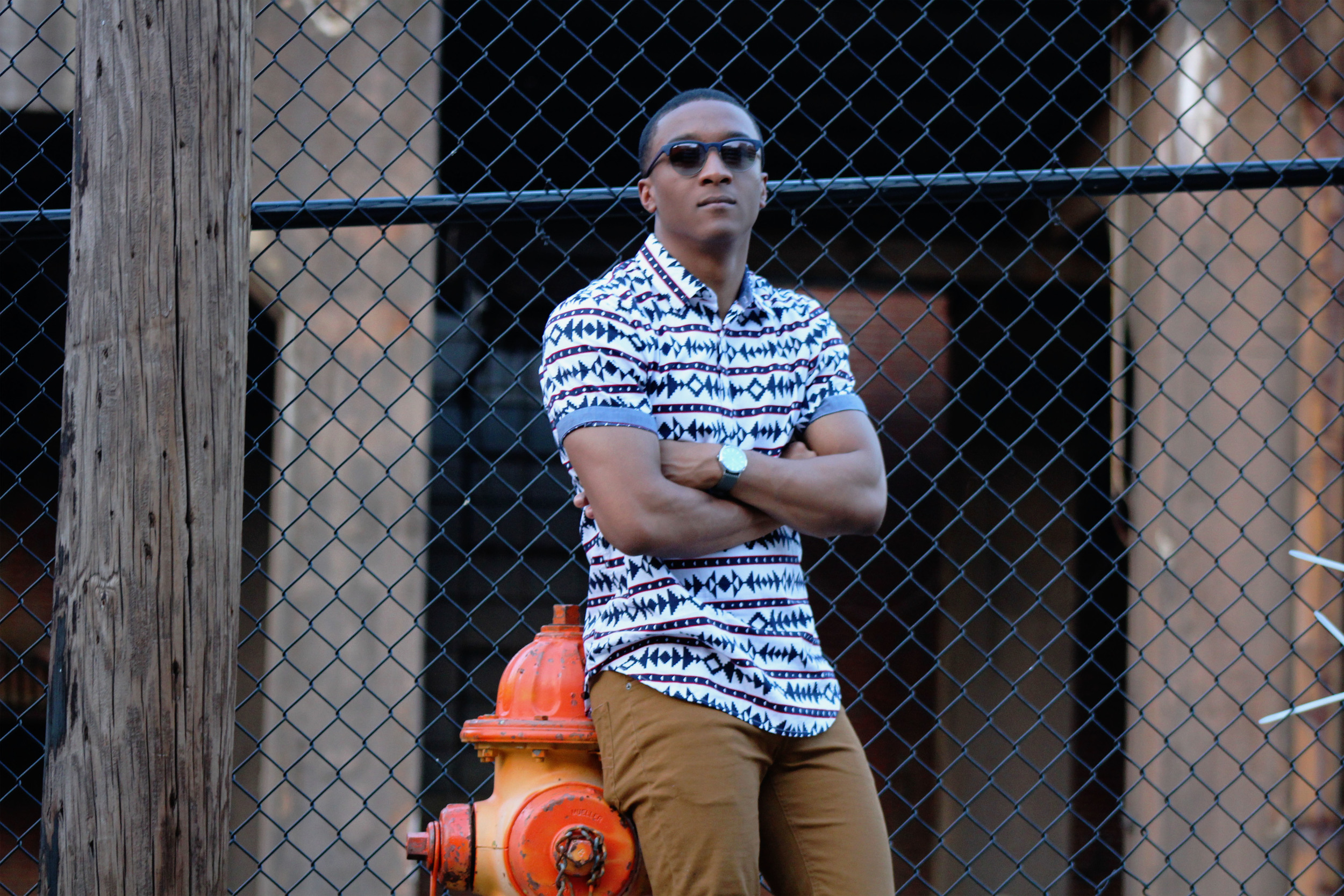 Its hard to tell in these photos, but this is a quarter button-down shirt that's meant for summer. Think of it as a Henley with a collar.