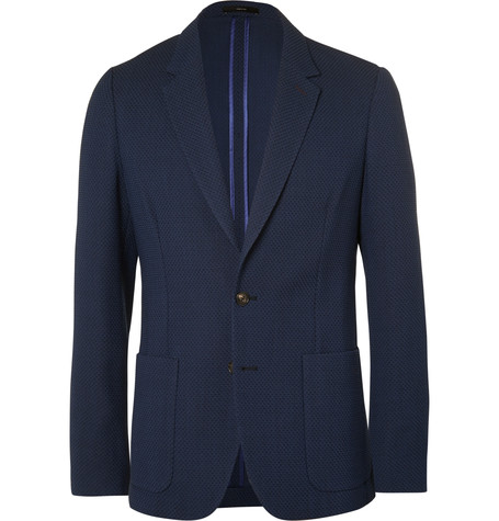 Because if you're involved in frat life or just the type of kid who is always going to an important event, the last thing you want to do is blend in with the sea of navy blazers and over-sized khakis. If you still want to stay in your comfort zone, go with this blazer from Paul Smith with soft shoulders, wool that's woven for year-round wear, and an impeccable fit.