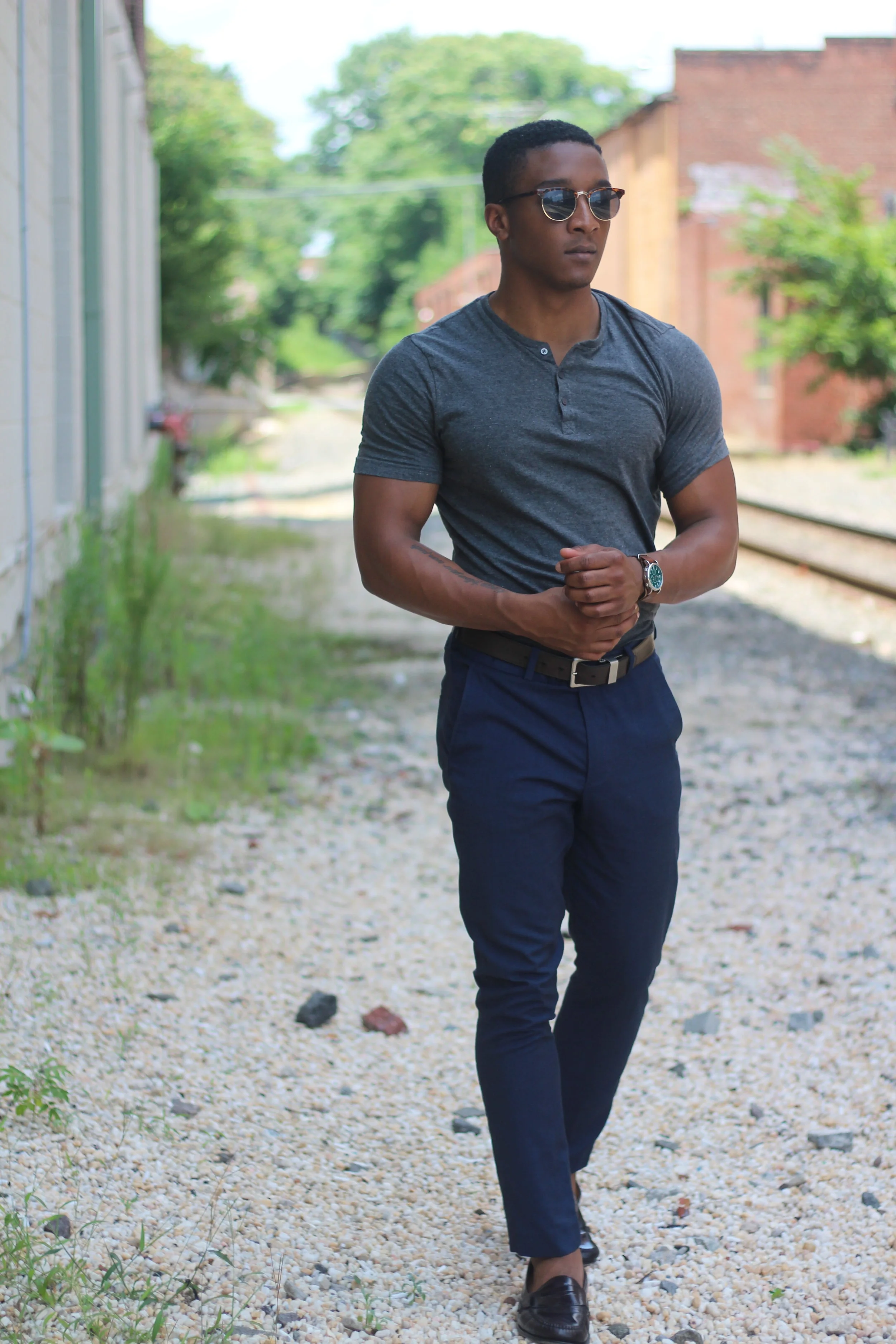suit pants and dress shirt