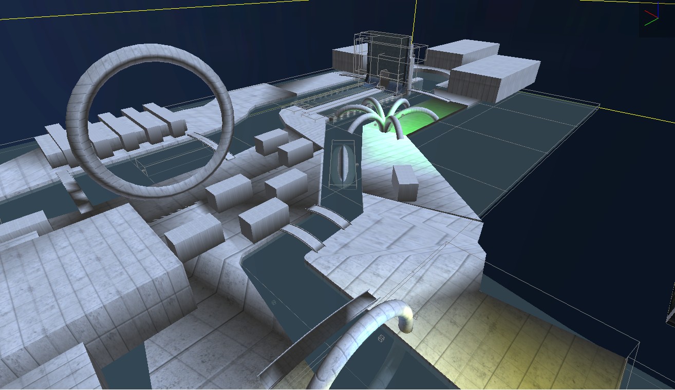 An example of the Tropico level in it's very early "whitebox" development stage.