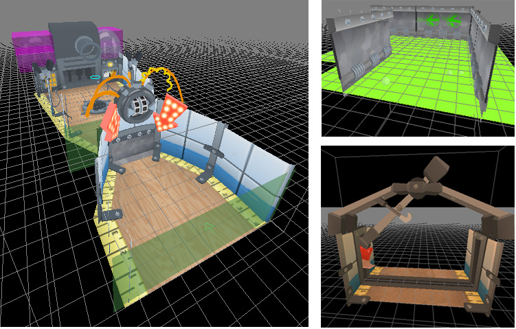 Examples of MouseBot tiles in our level editor.