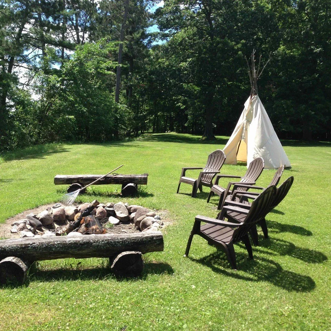 South #firepit and #teepee #tipi at #sugarcrest