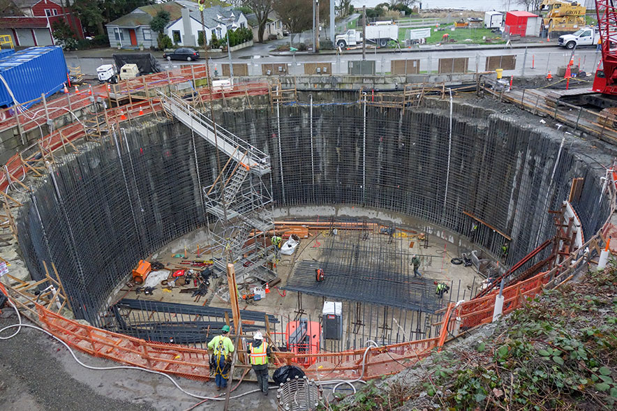 Storage tank in Murray CSO control project under construction