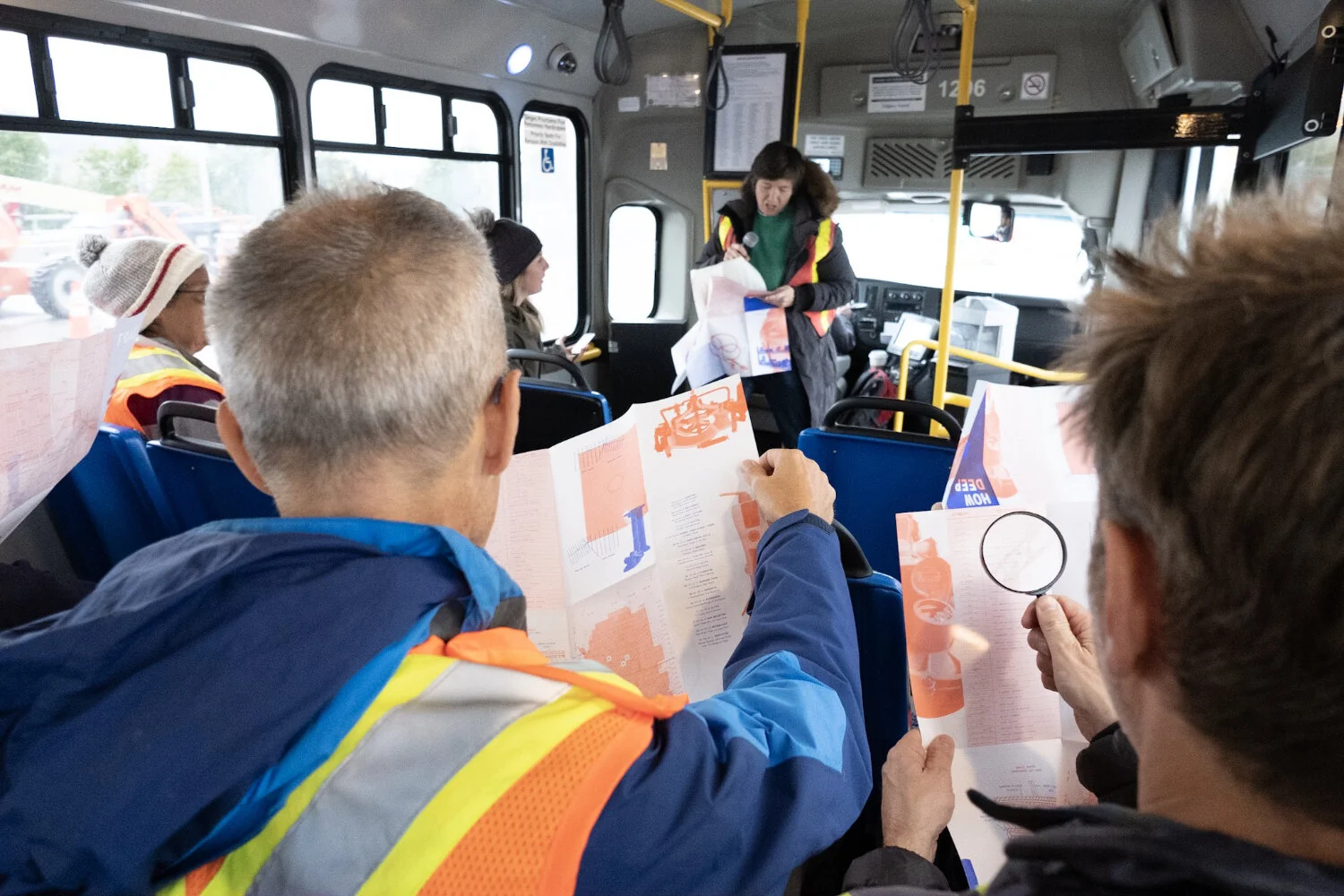 Artist Becky Shaw discusses her experiences while embedded in the UEP Department during a guided tour in Calgary for her work How Deep is Your Love .