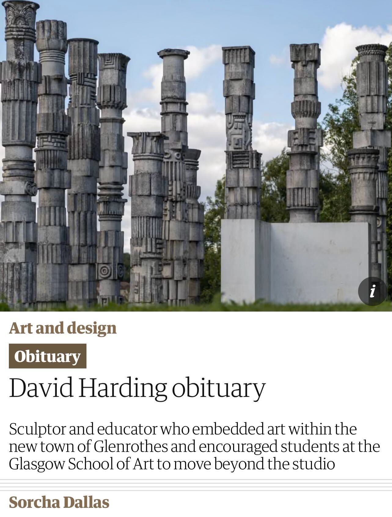 Art lost one of its greats on the 22nd of February. 

David Harding not only changed the landscape of art through his work and teaching but he laid the foundation for others, supporting with kindness, constructive criticism and apparently unwavering 