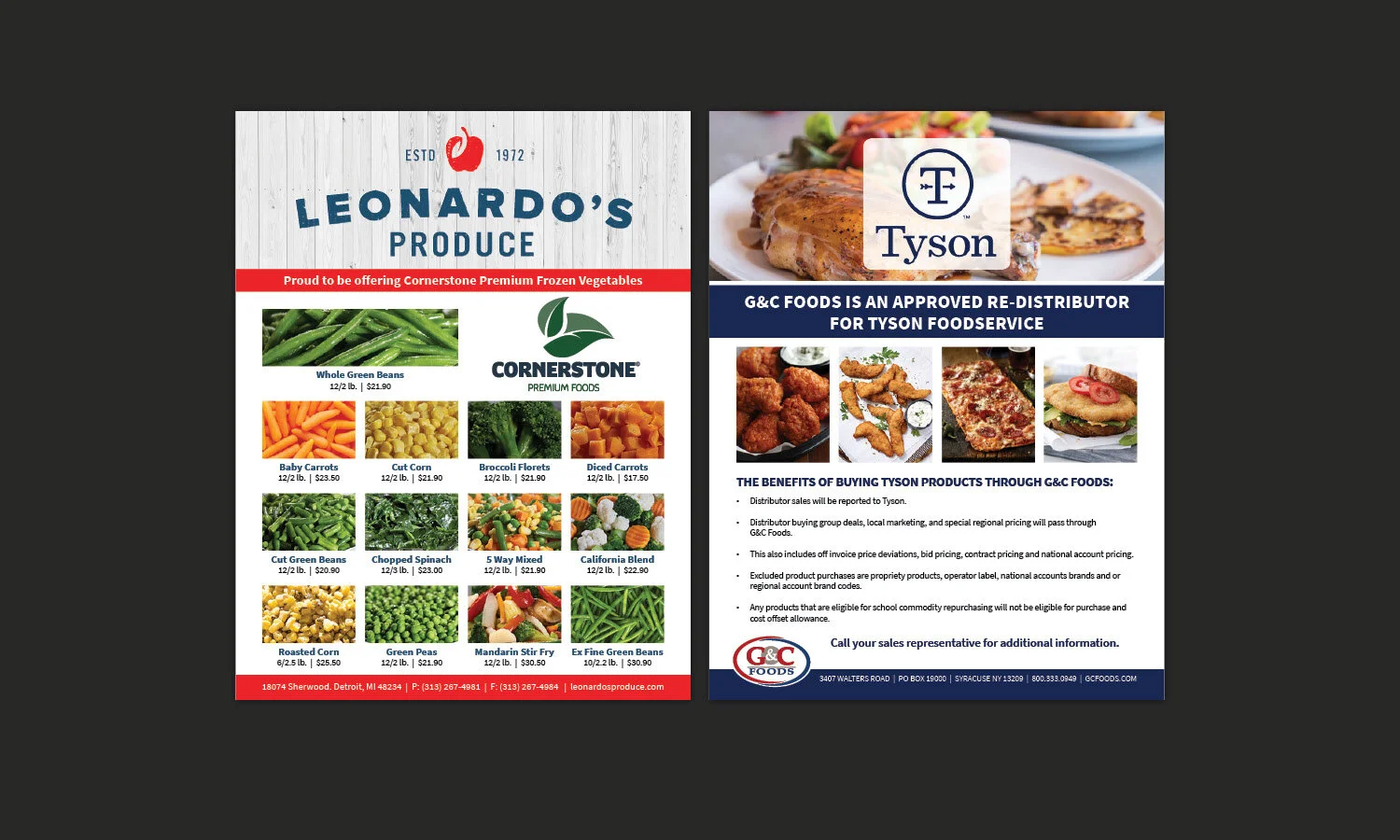 G&amp;C Foods Sell Sheets