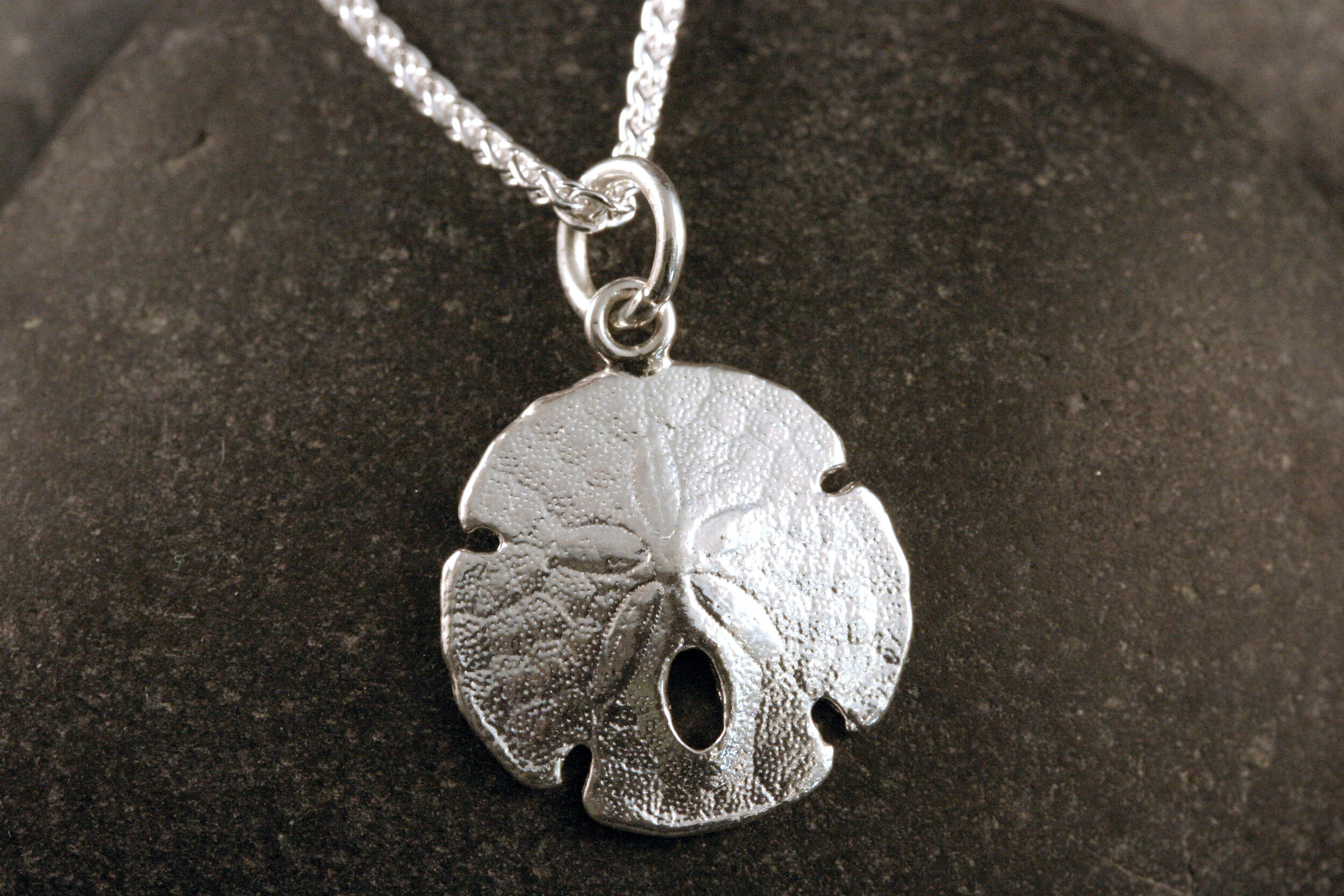 Madeira Sand Dollar Large Necklace in Sterling Silver
