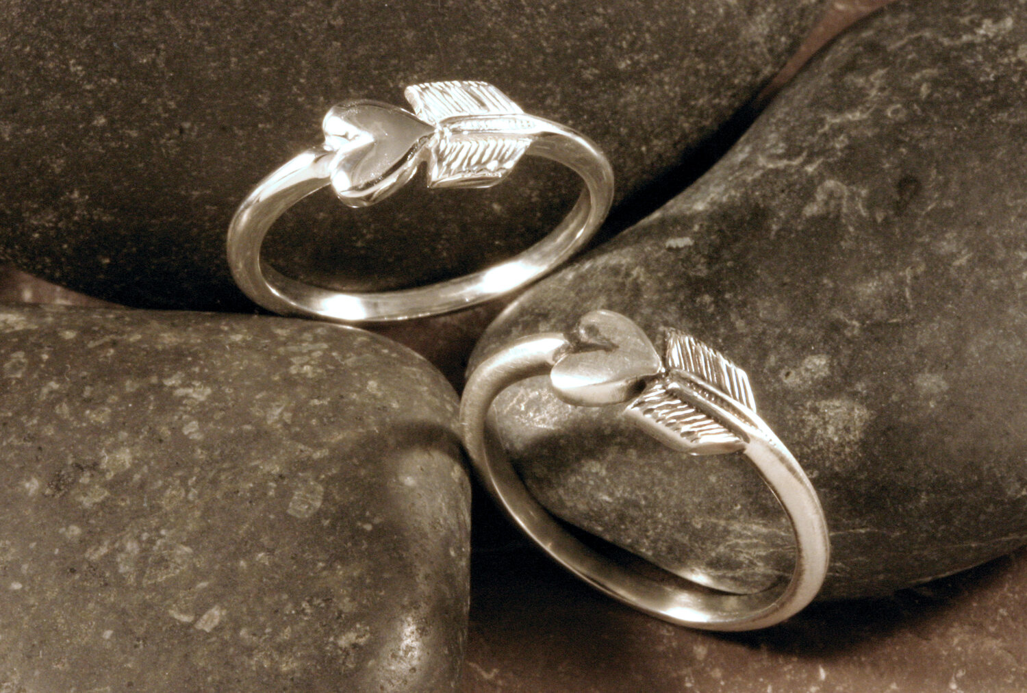 Heart+Arrow+Ring+SS+Shiny+&+ 