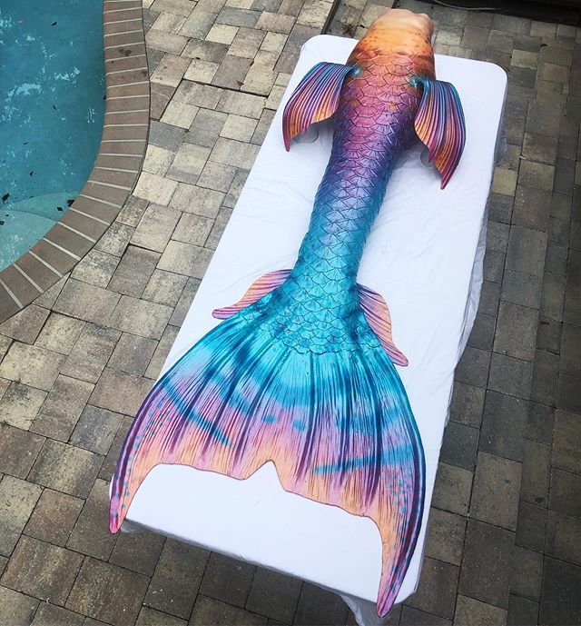 Brought this beauty to life for @mermaid_yve who wanted something colorful, yet organic. The subtle markings along the body really added to this unique design! Check out her page for swimming videos 😃
&bull;
#mermaid #mermaids #mermaidtail #mernatio