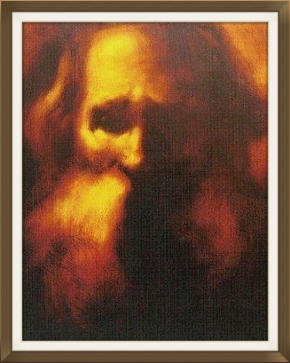 THE PROPHET Vatican Museum in 1974 Oil Painting: 16" x 20"