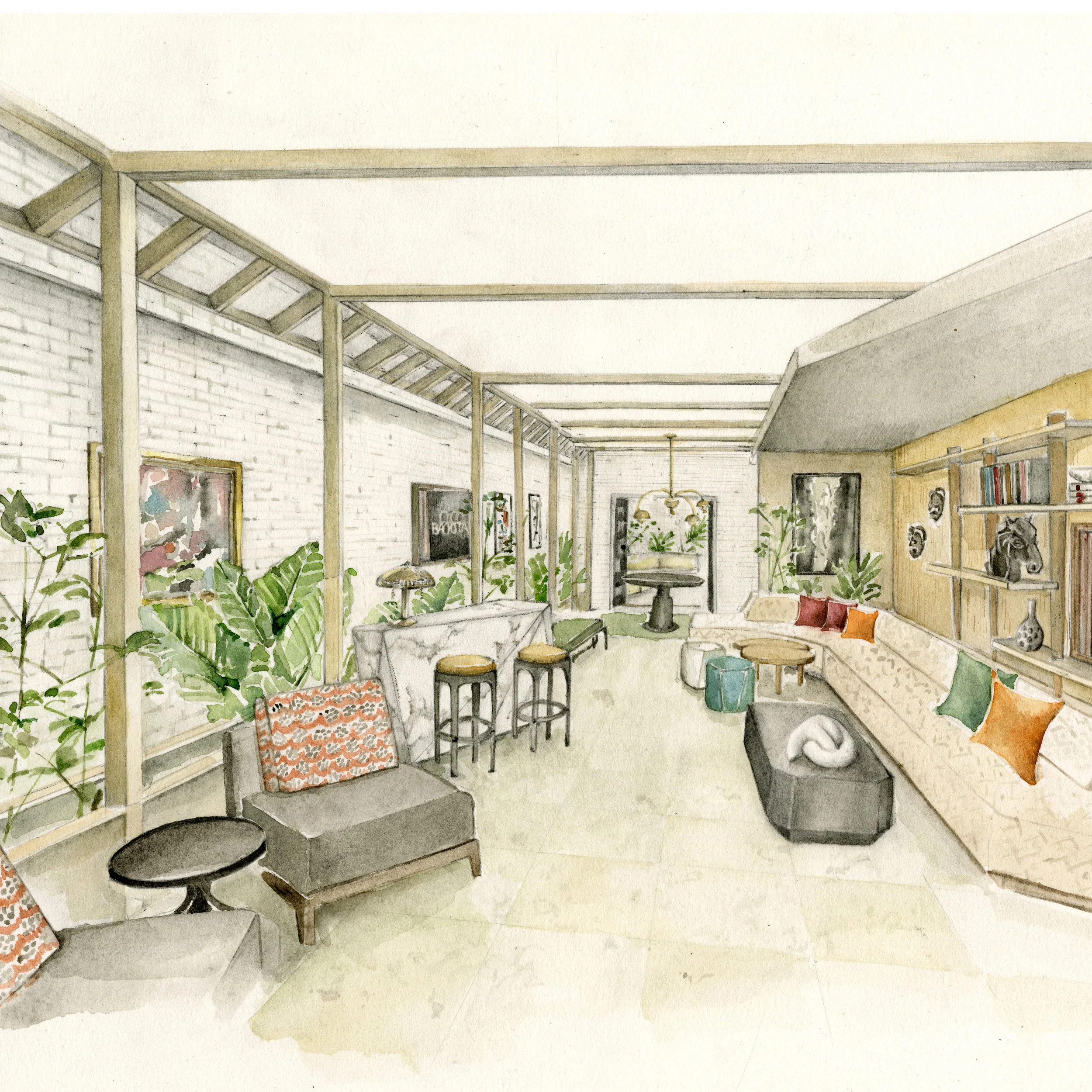 Rendering for Commune, Architectural Digest, 2014