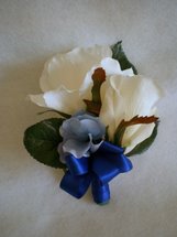 Copy of White Rose and Blue Hydrangea Corsage - Minneapolis Silk Florist
