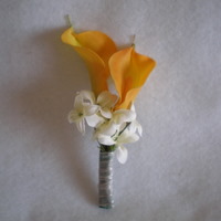 Copy of Yellow Calla and White Accent Flower Boutonniere - Minneapolis Silk Florist