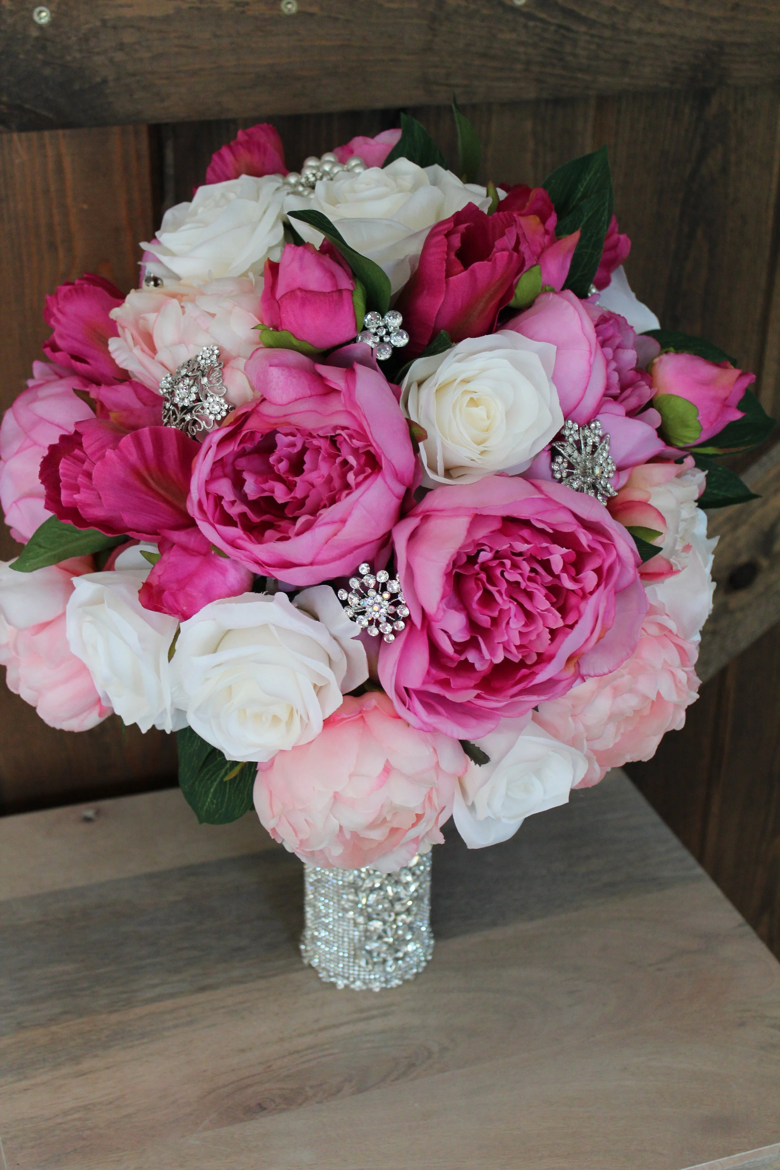 Wedding Bouquet Bling in Silk Flowers- Part 2