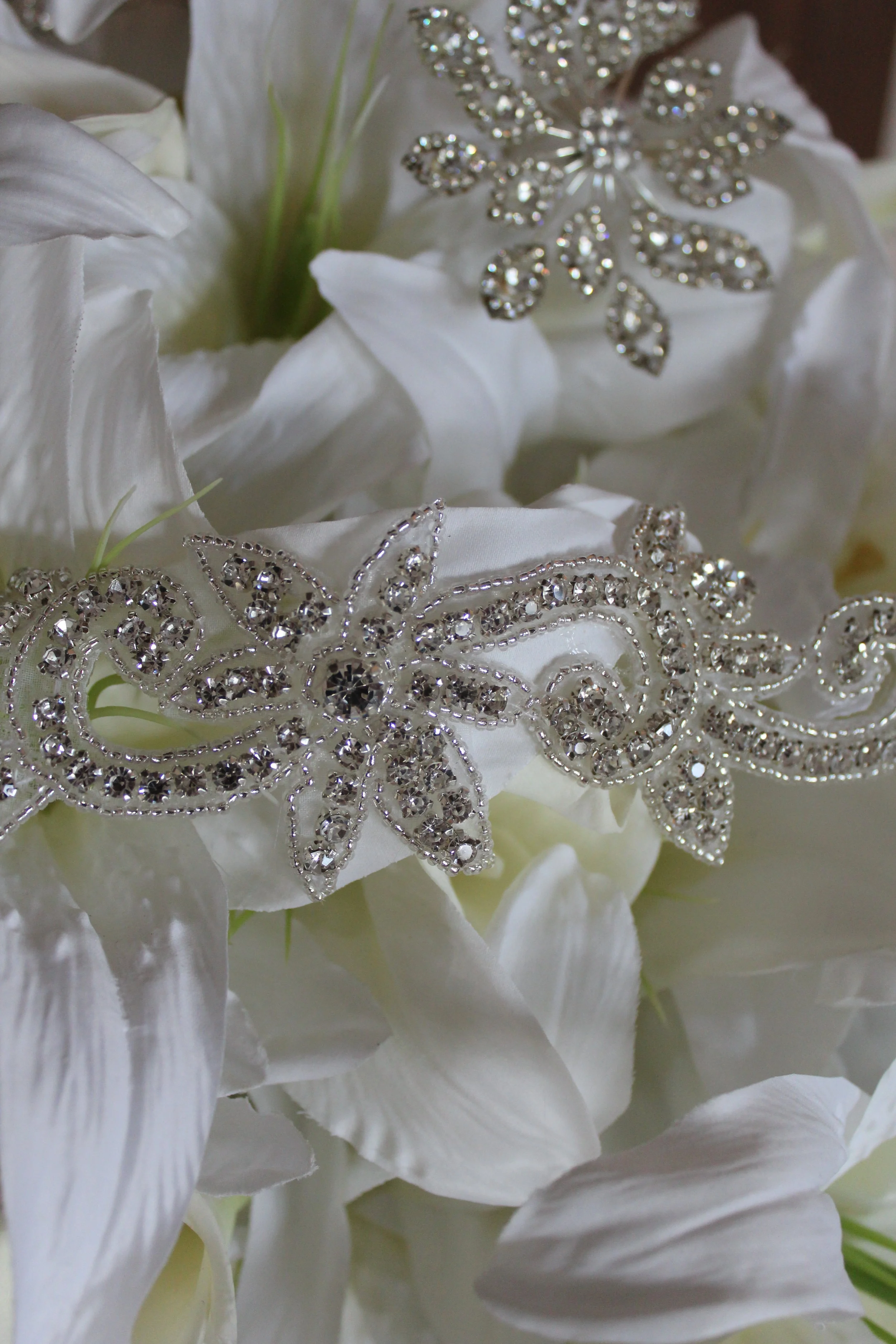 Wedding Bouquet Bling in Silk Flowers- Part 3