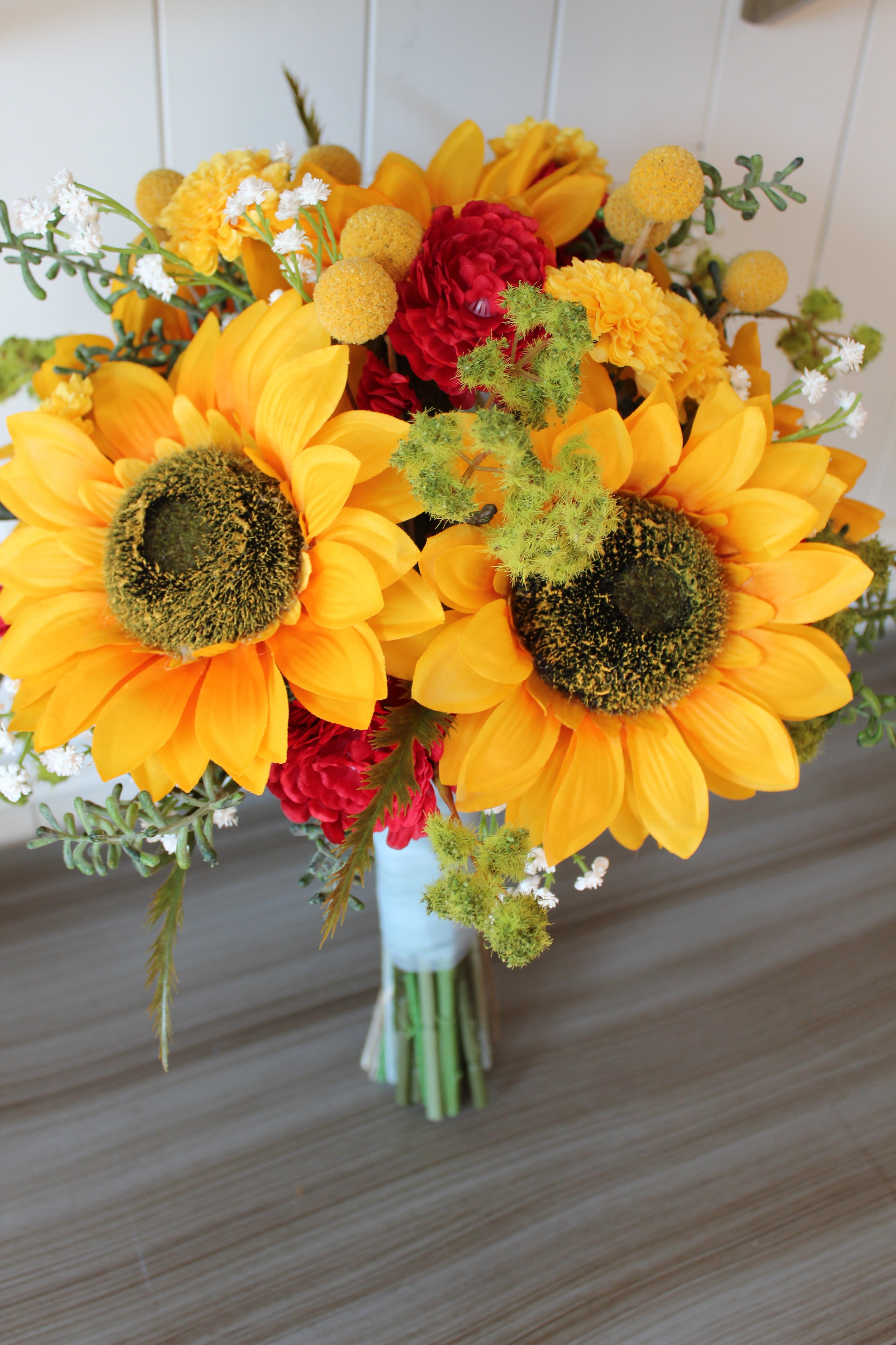 Fall Silk Bouquet Recreation with Sunflowers
