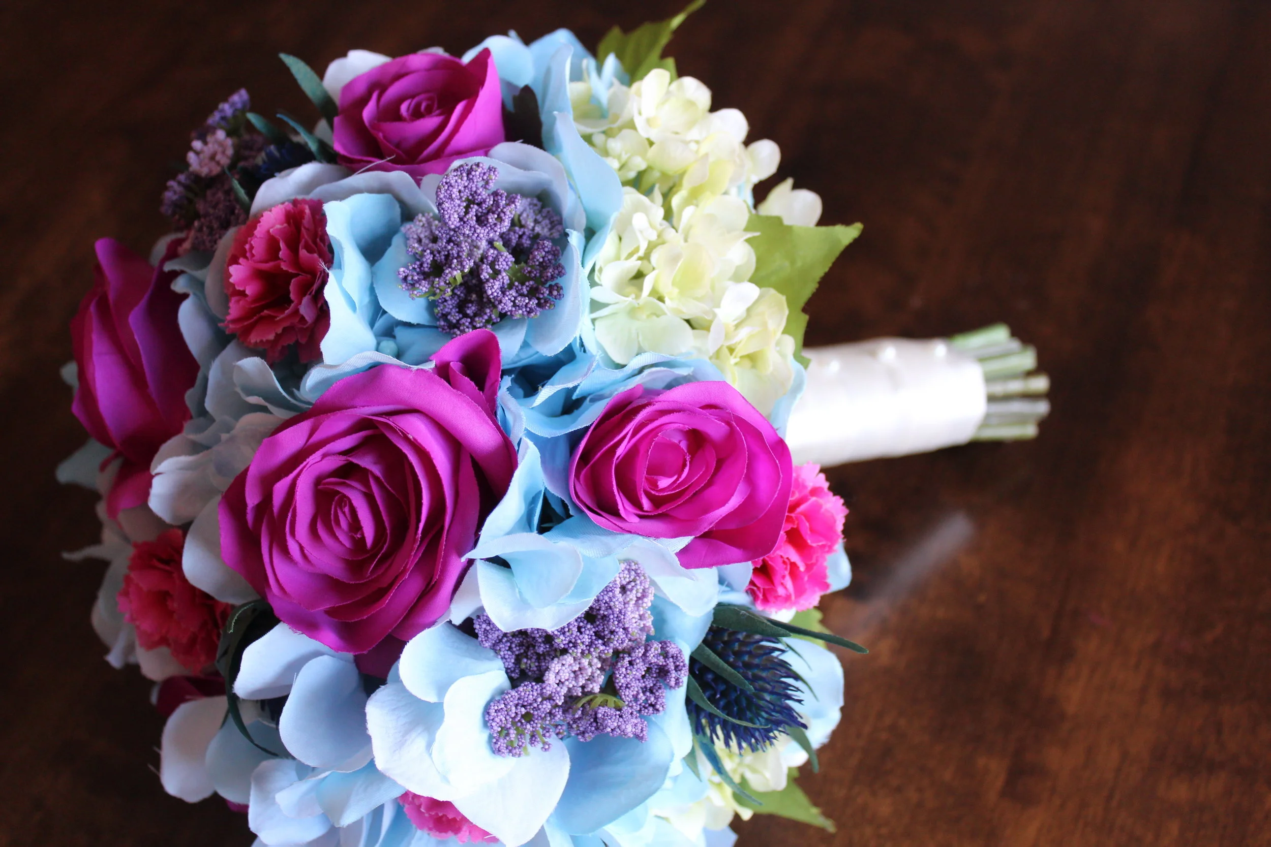 Magenta Spring Bridal Bouquet Recreation