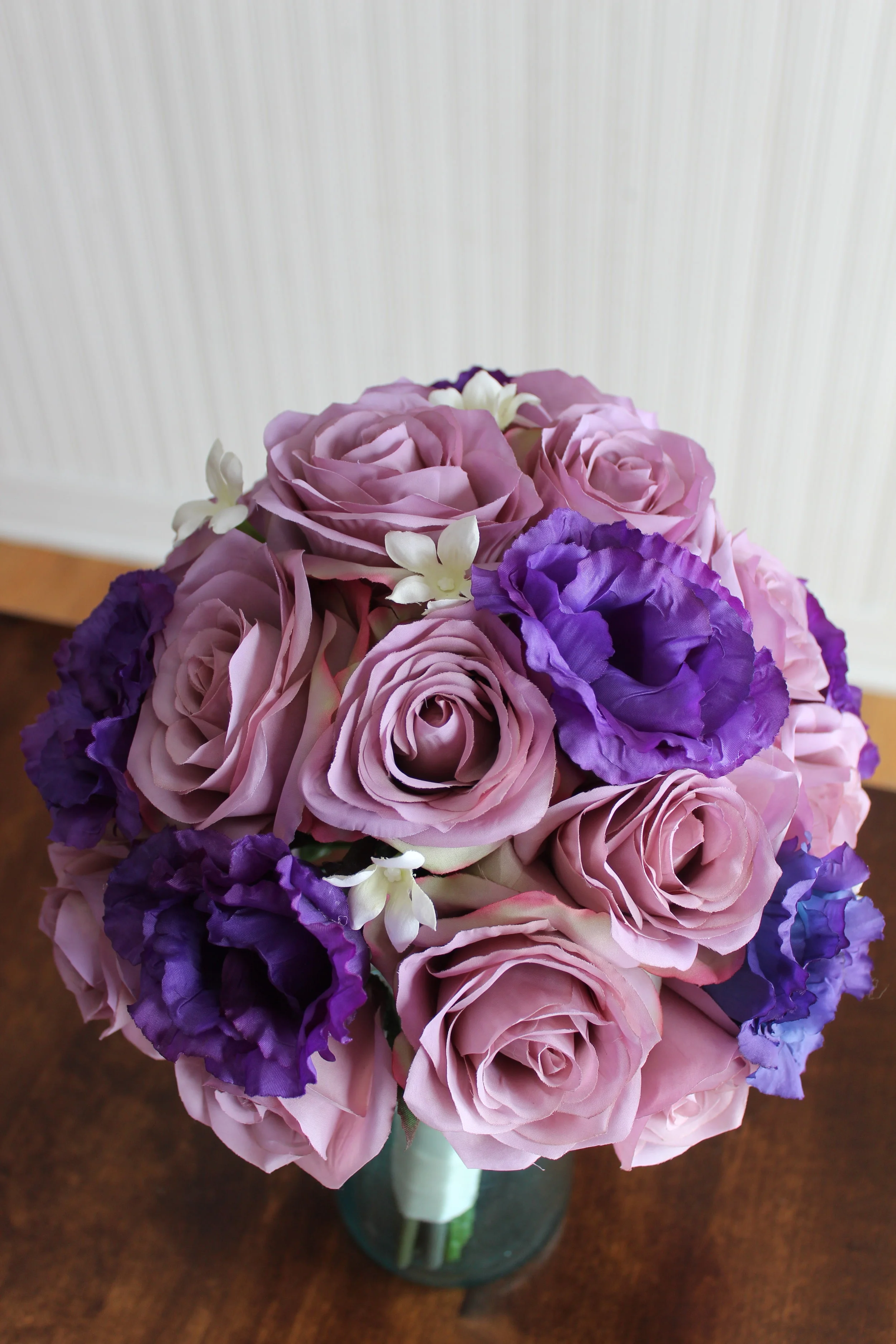 Lavender Rose and Lisianthus Bridal Bouquet Recreation
