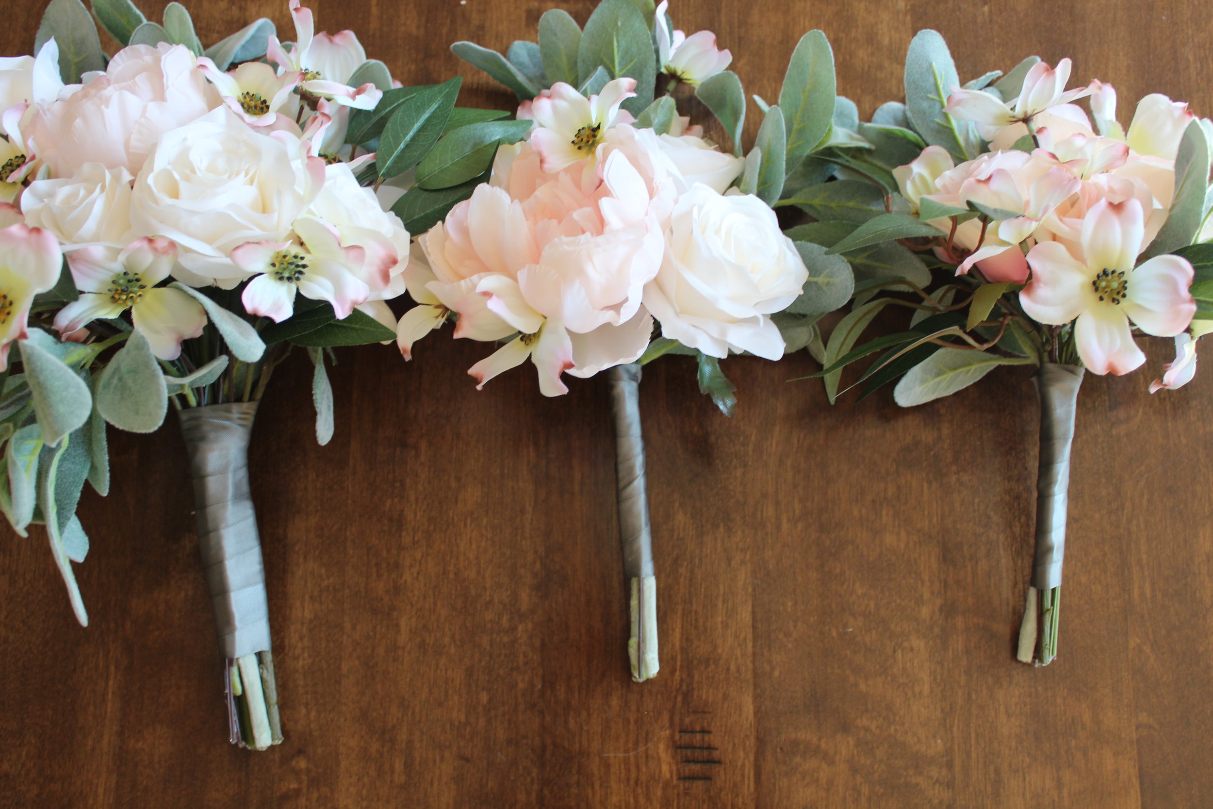 Wedding bouquets Flowers blush pink Butterfly Bride Bridesmaid Flower Girl  Wand