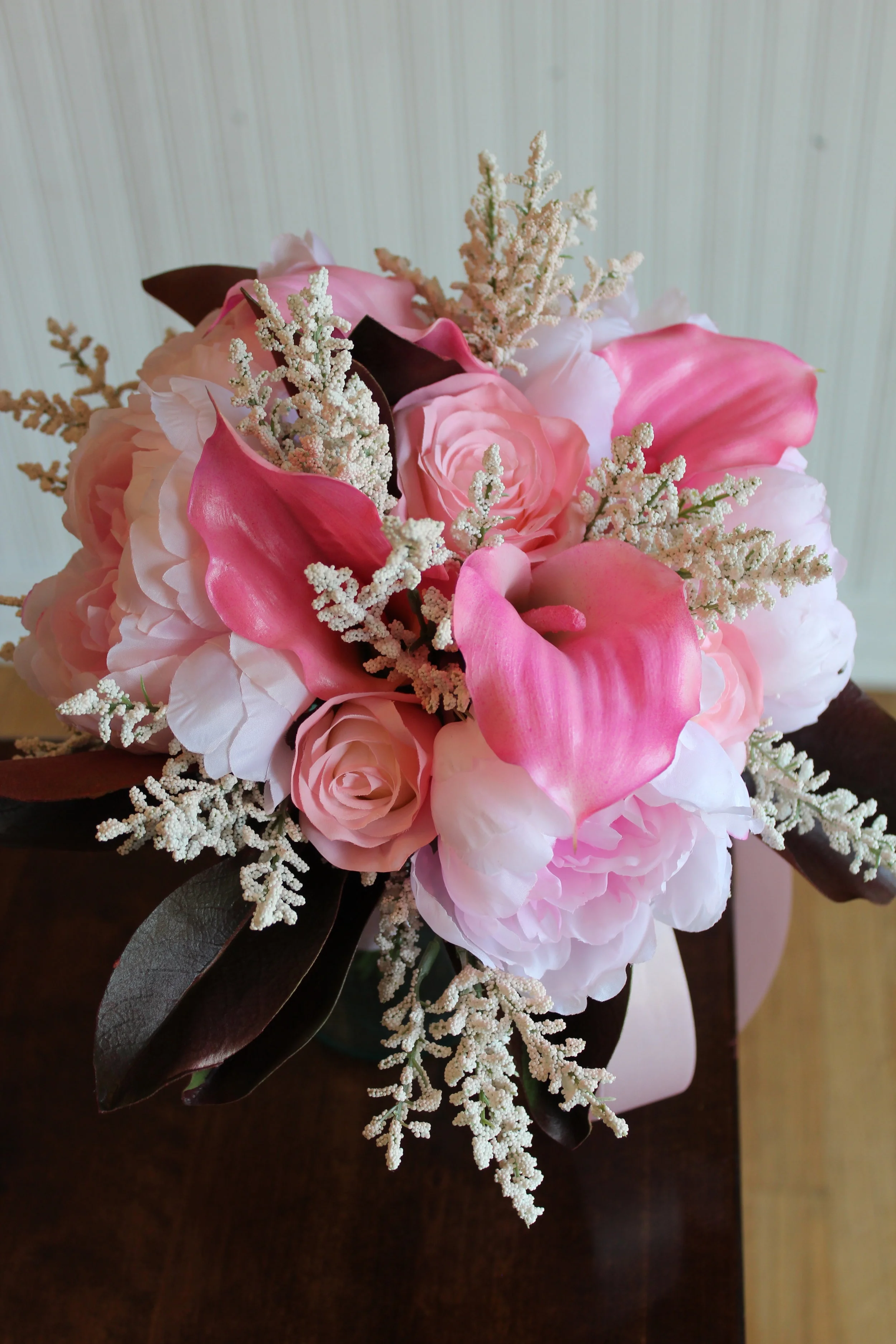 Blush Pink Bridal Bouquet Recreation in Silk Flowers