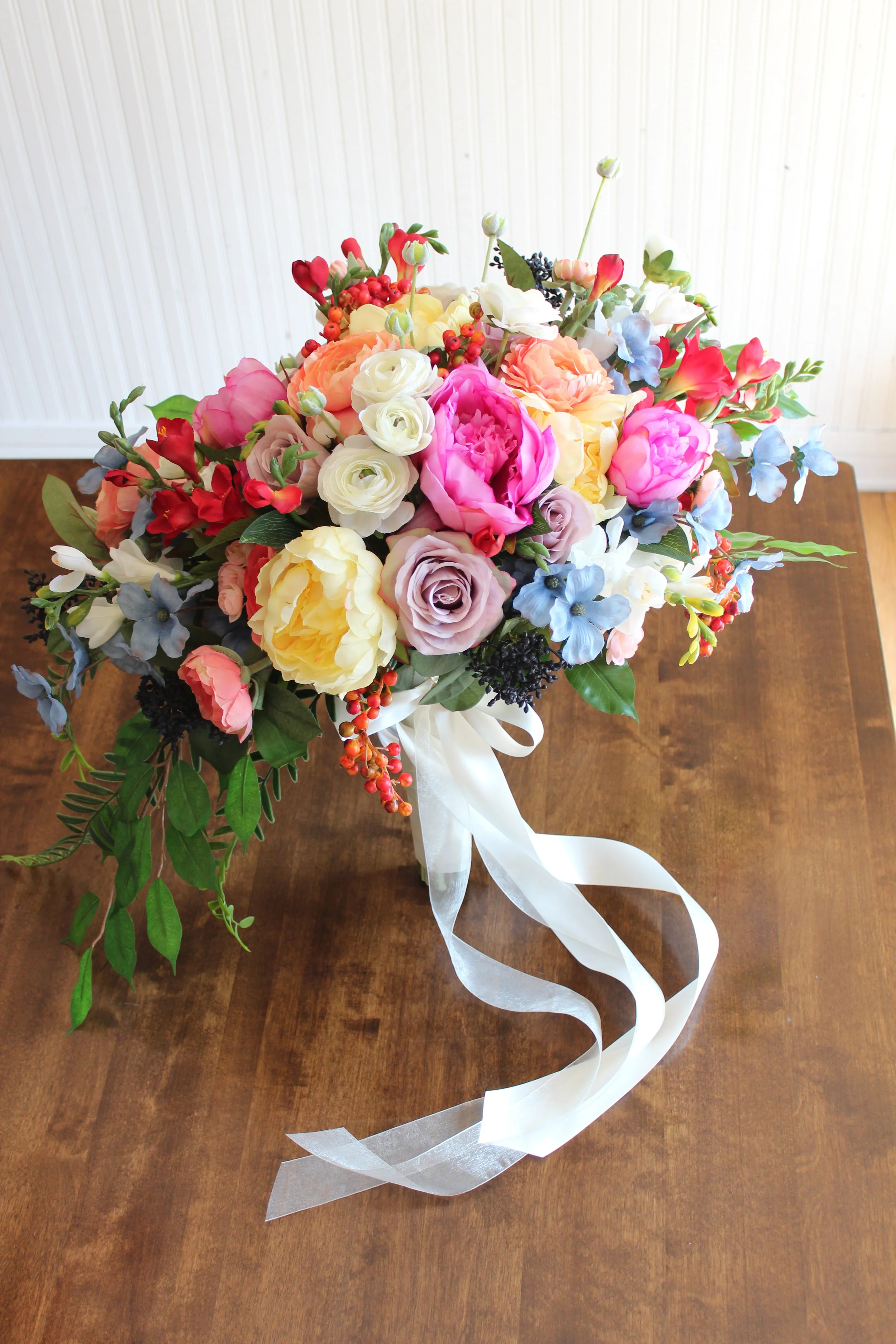 Whimsical Silk Wedding Flowers