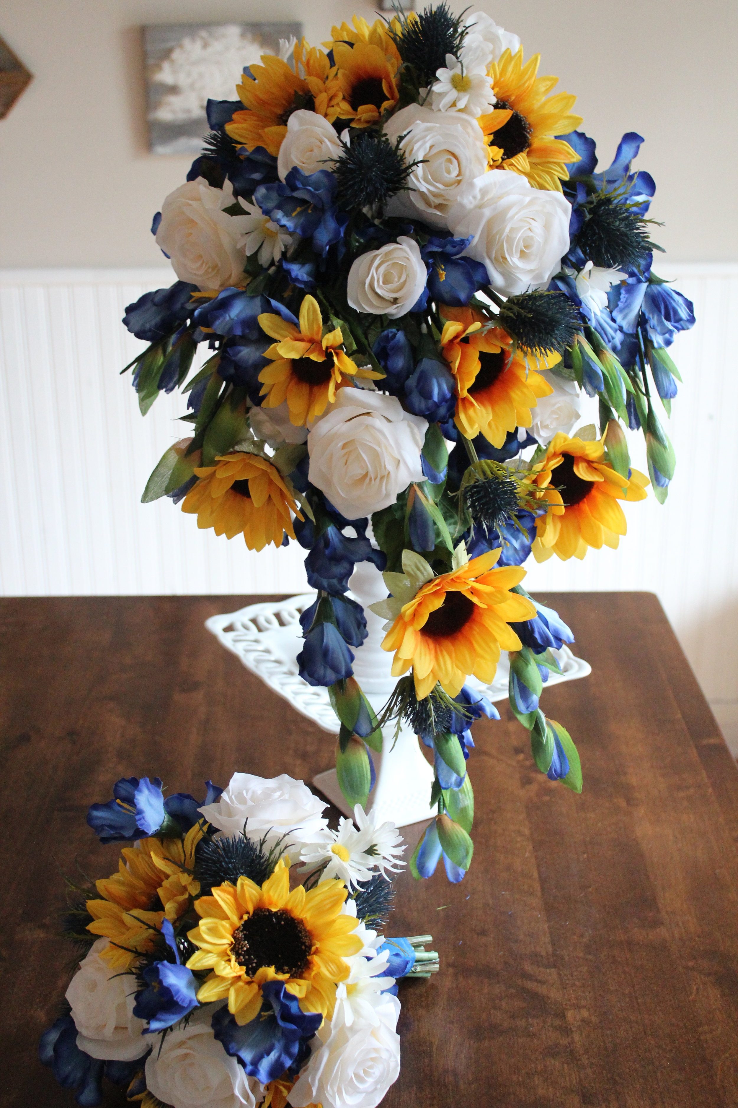 Maize and Blue Through and Through in Silk Wedding Flowers