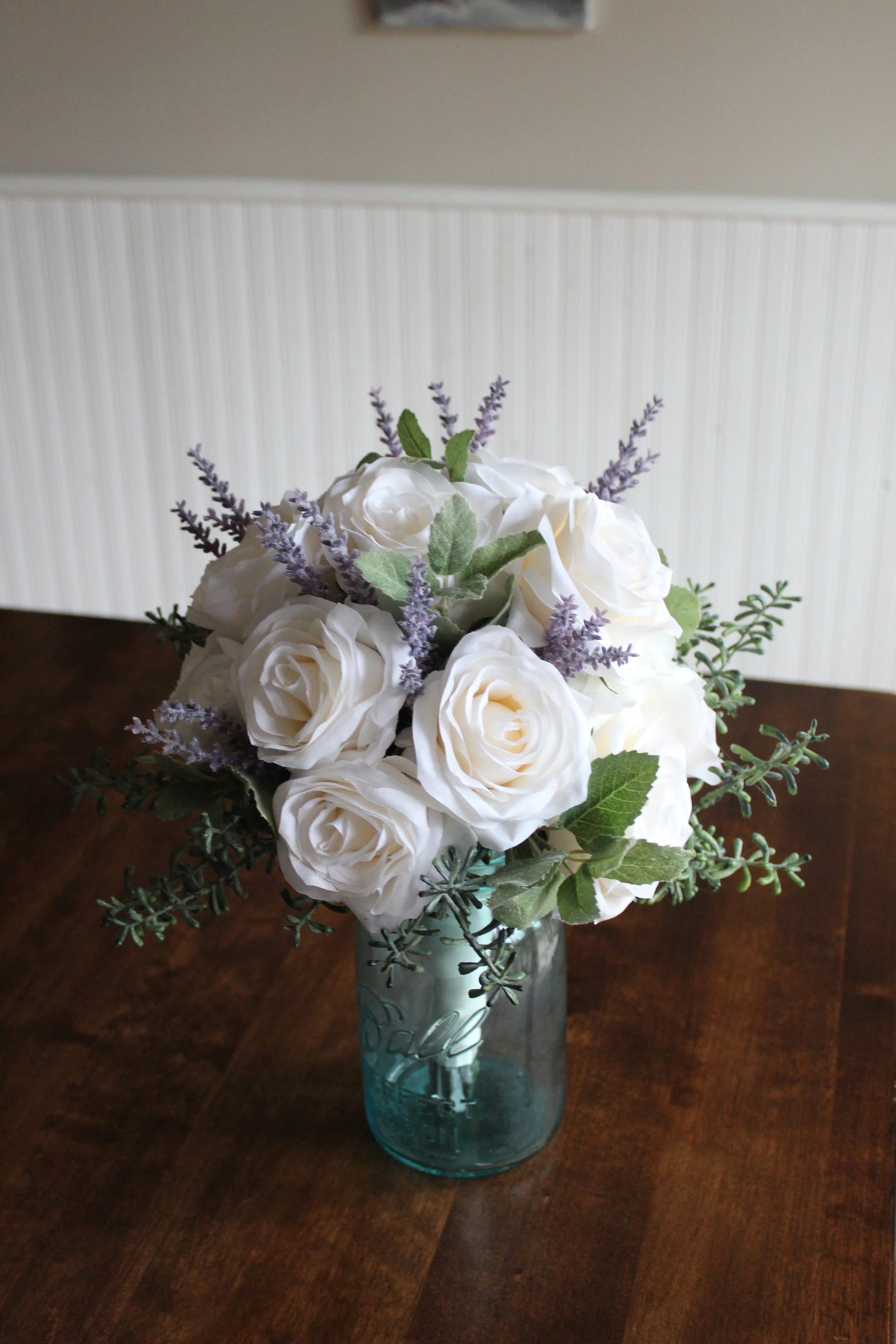 Silk Bridal Bouquet Recreation With Lavender