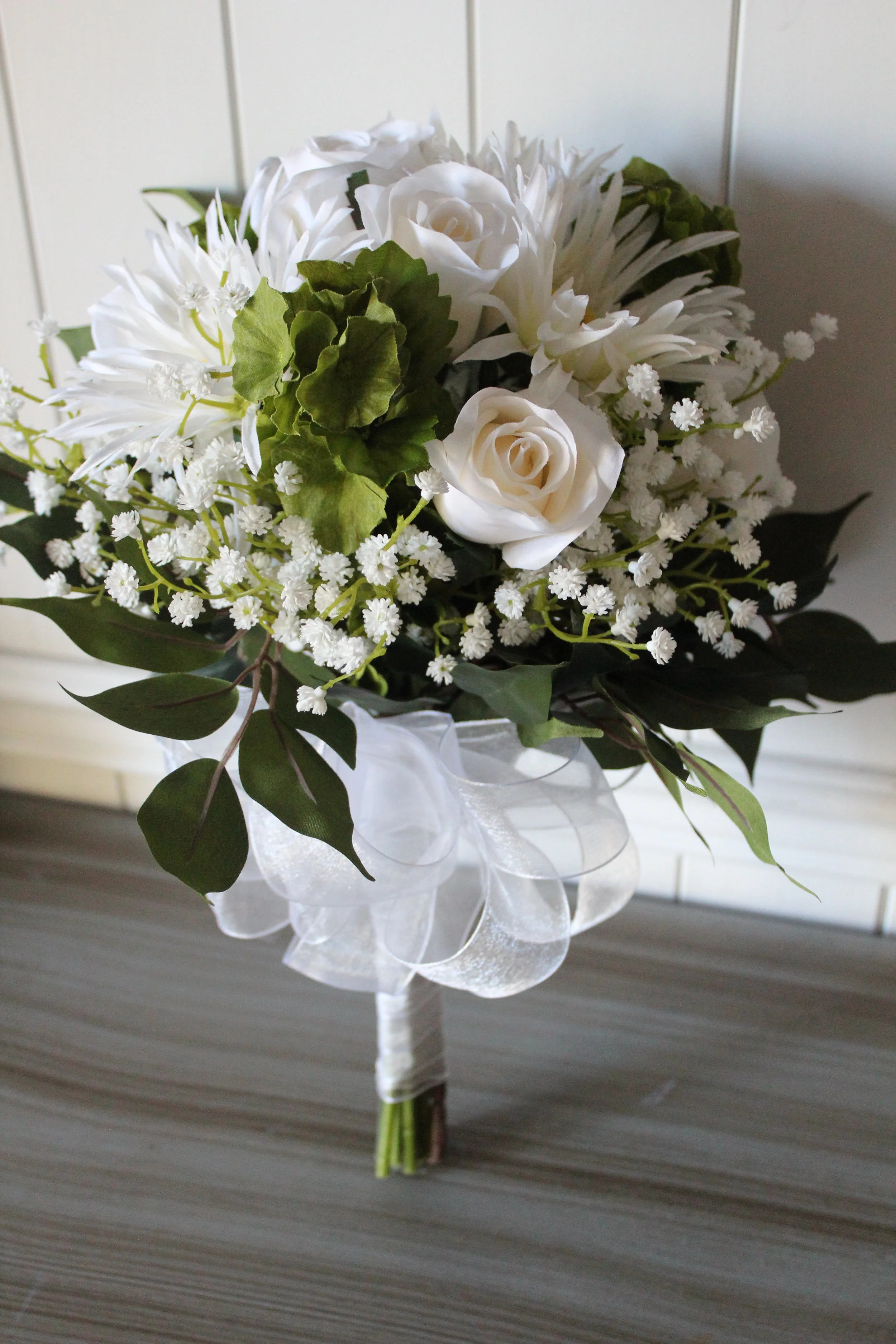 Turning a Bridal Bouquet into a Display Arrangement in Silk Wedding Flowers