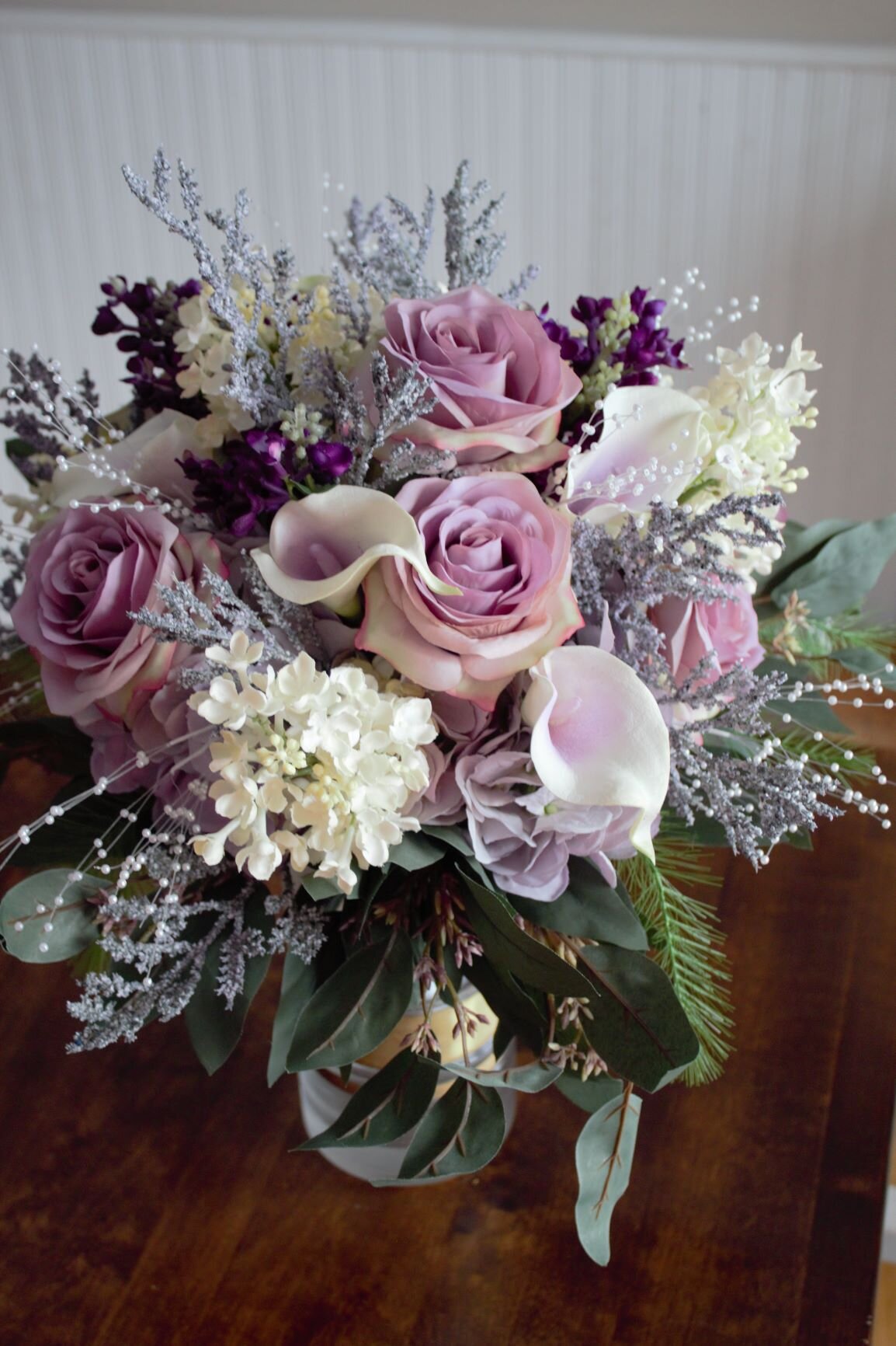 Intricate Bridal Bouquet Recreated In Silk Wedding Flowers — Silk Wedding Flowers And Bouquets