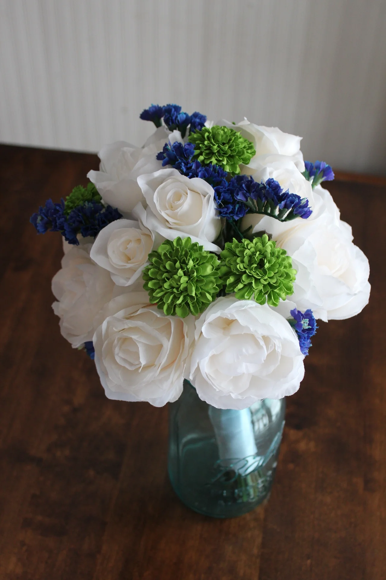 Silk Bridal Bouquet Recreation in High Contrast Colors